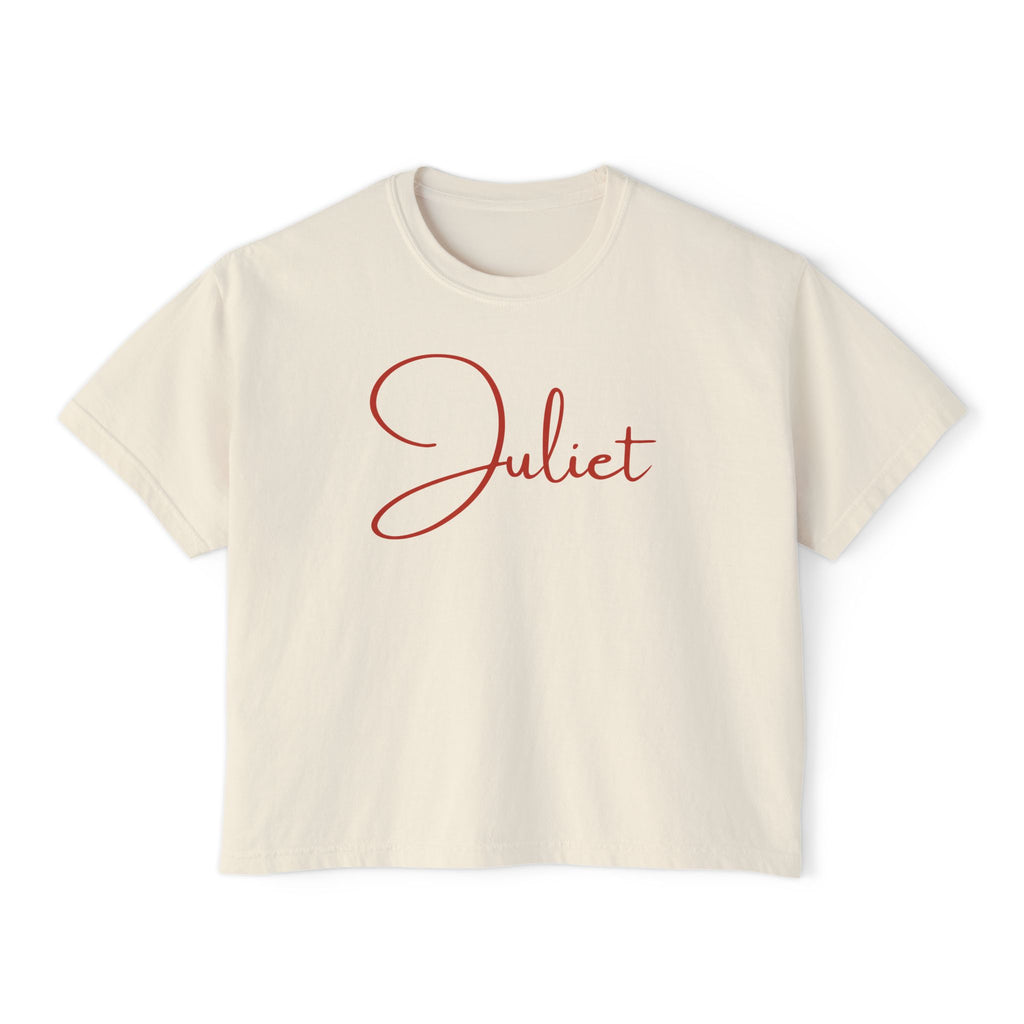 Juliet Valentine Women's Boxy Tee — Cute Valentine's Day Graphic