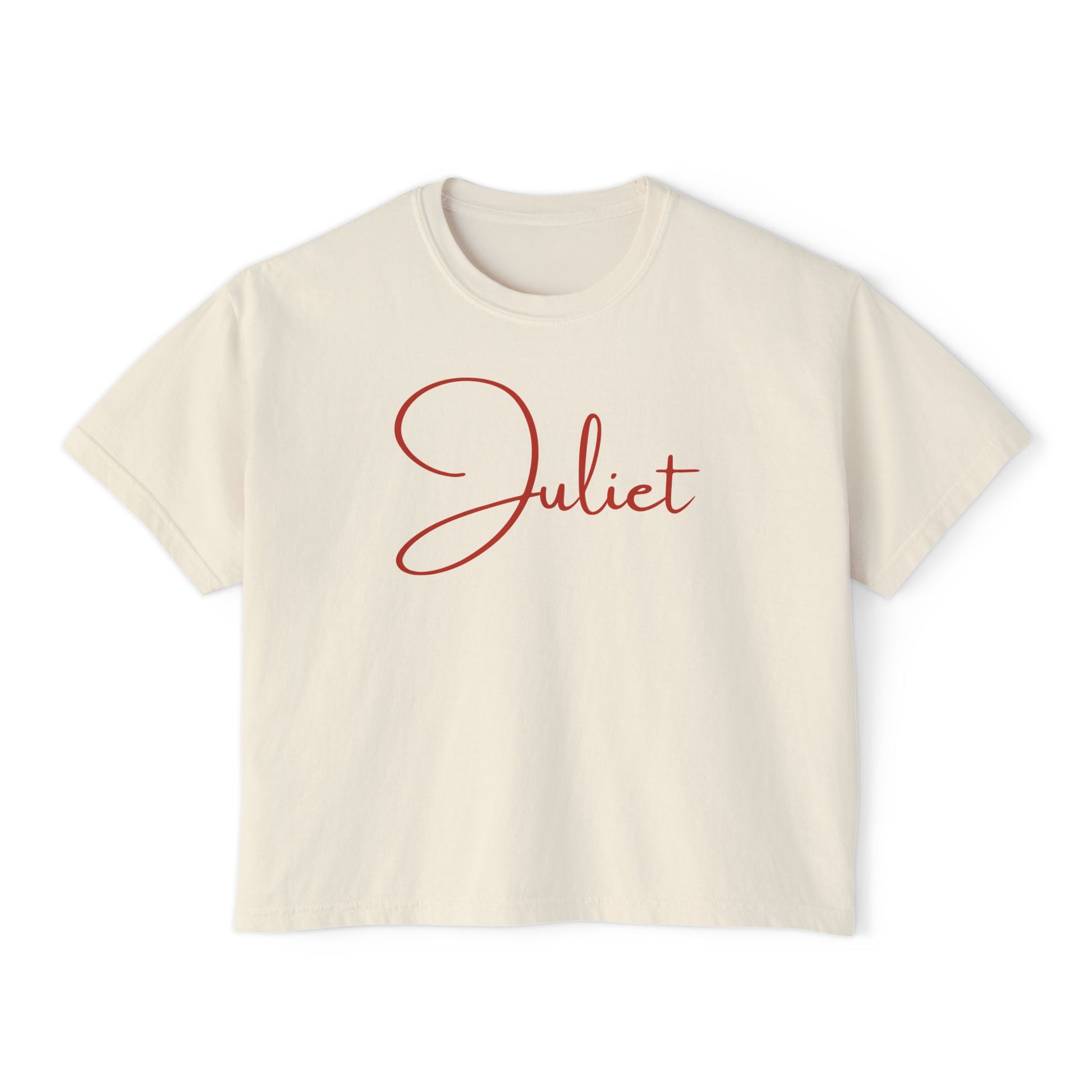 Juliet Valentine Women's Boxy Tee — Cute Valentine's Day Graphic
