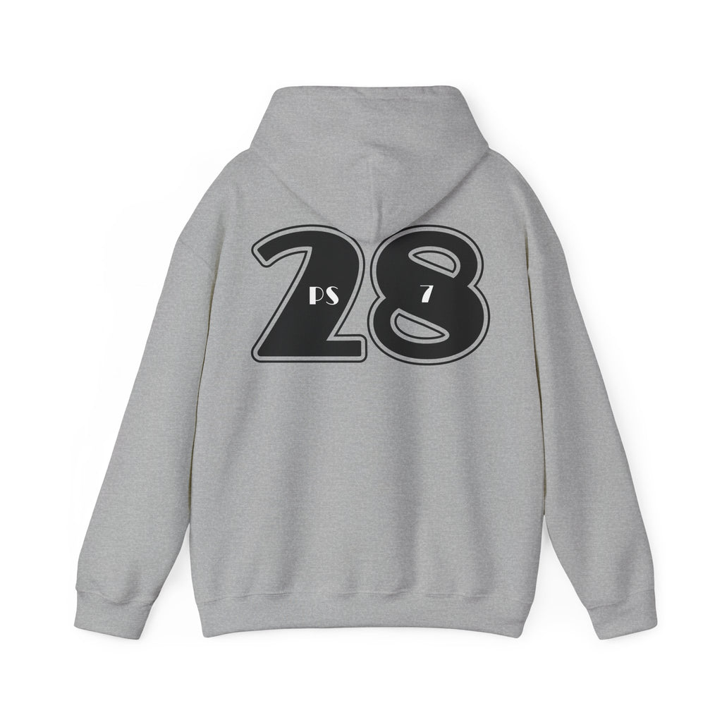 Psalm 28:7 'The Lord Is My Strength' Hoodie — Faith-Based Christian Sweatshirt