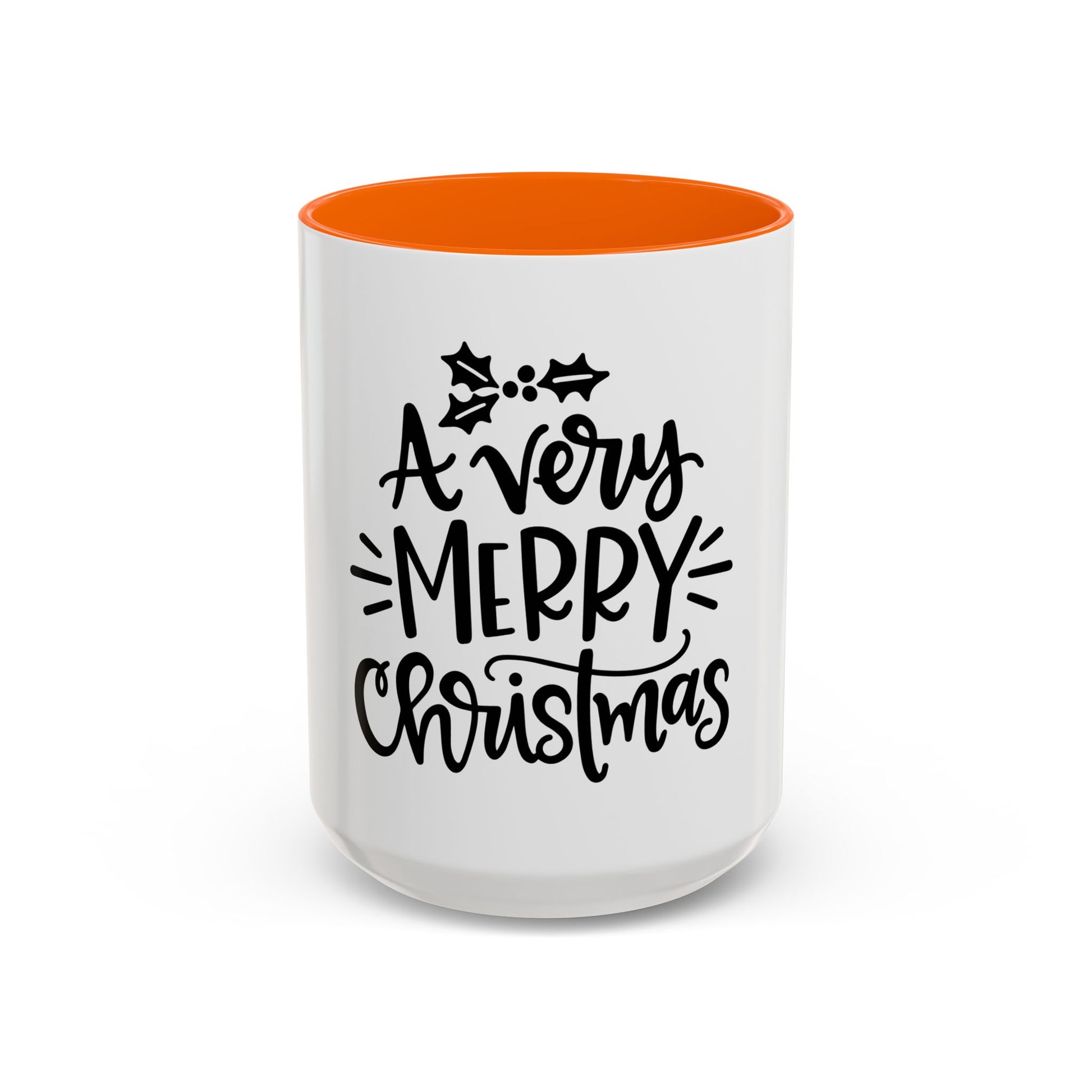 Very Merry Christmas Coffee Mug, Color Accent Mug (11oz and 15 oz)