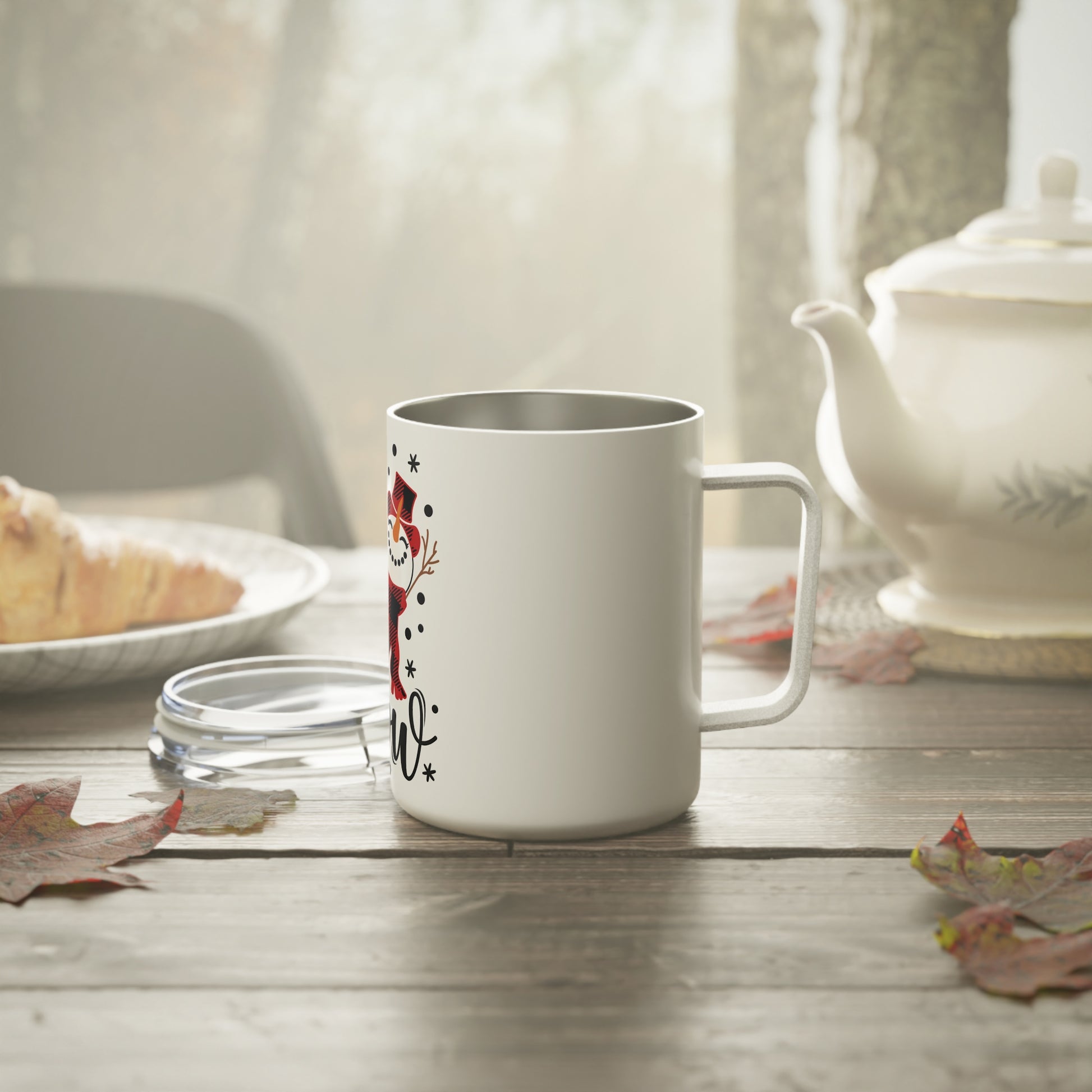 Snowman Holiday Insulated Coffee Mug, 10oz