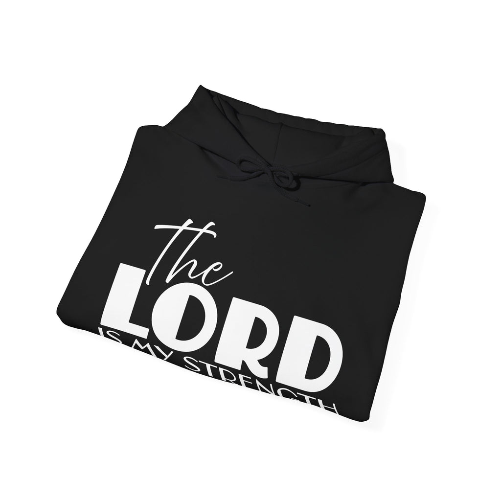 Psalm 28:7 'The Lord Is My Strength' Hoodie — Faith-Based Christian Sweatshirt