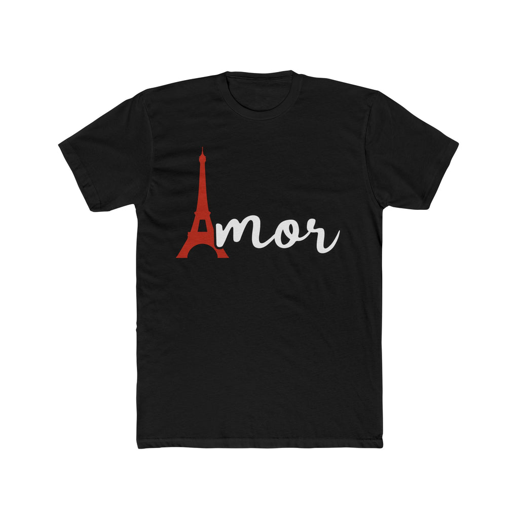 Amor Eiffel Tower Valentine Unisex Tee — Spanish/Latin Love Graphic for men and women