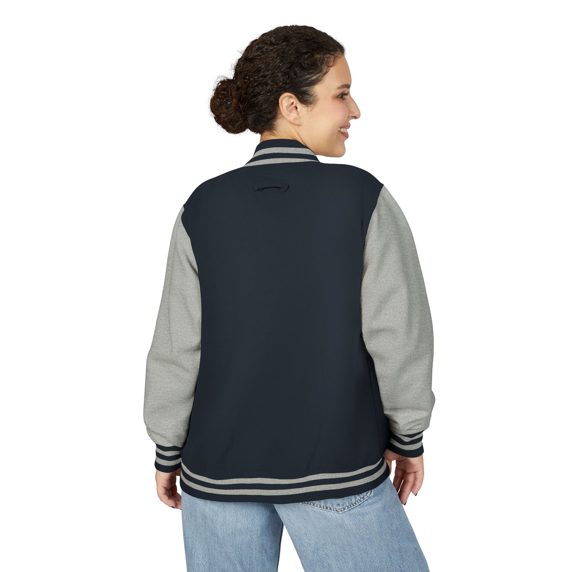 Unisex Heavyweight Letterman Jacket, Faith-based Jacket, Vintage Style Sports Jacket, College Spirit Wear, Casual Outwear, Gifts for Sports Lovers, Fall Fashion