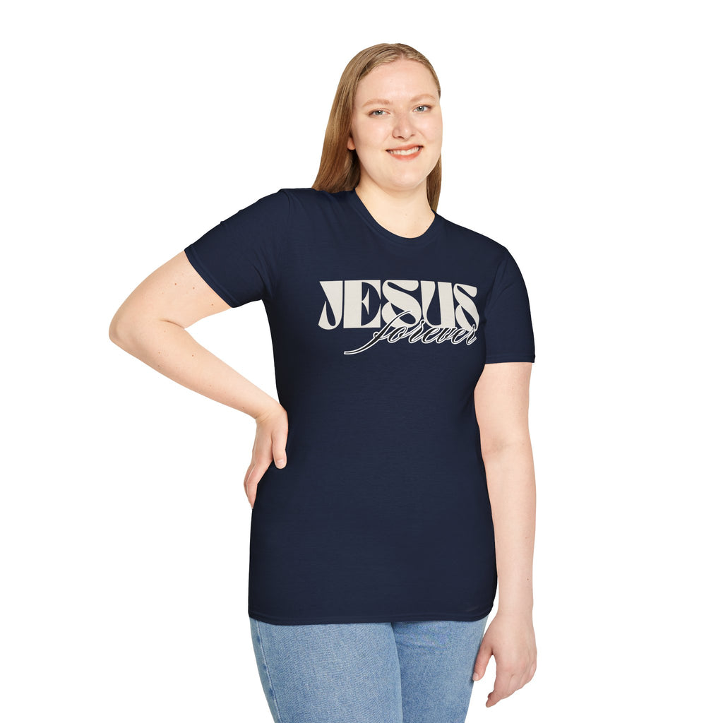 Jesus Forever Unisex T-Shirt | Comfy Casual Tee for Every Occasion, About Jesus Graphic, Classic fit