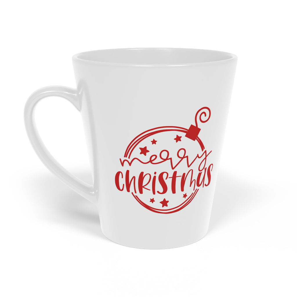 Christmas Latte Mug 12oz - Red Holiday Cheer Coffee Cup