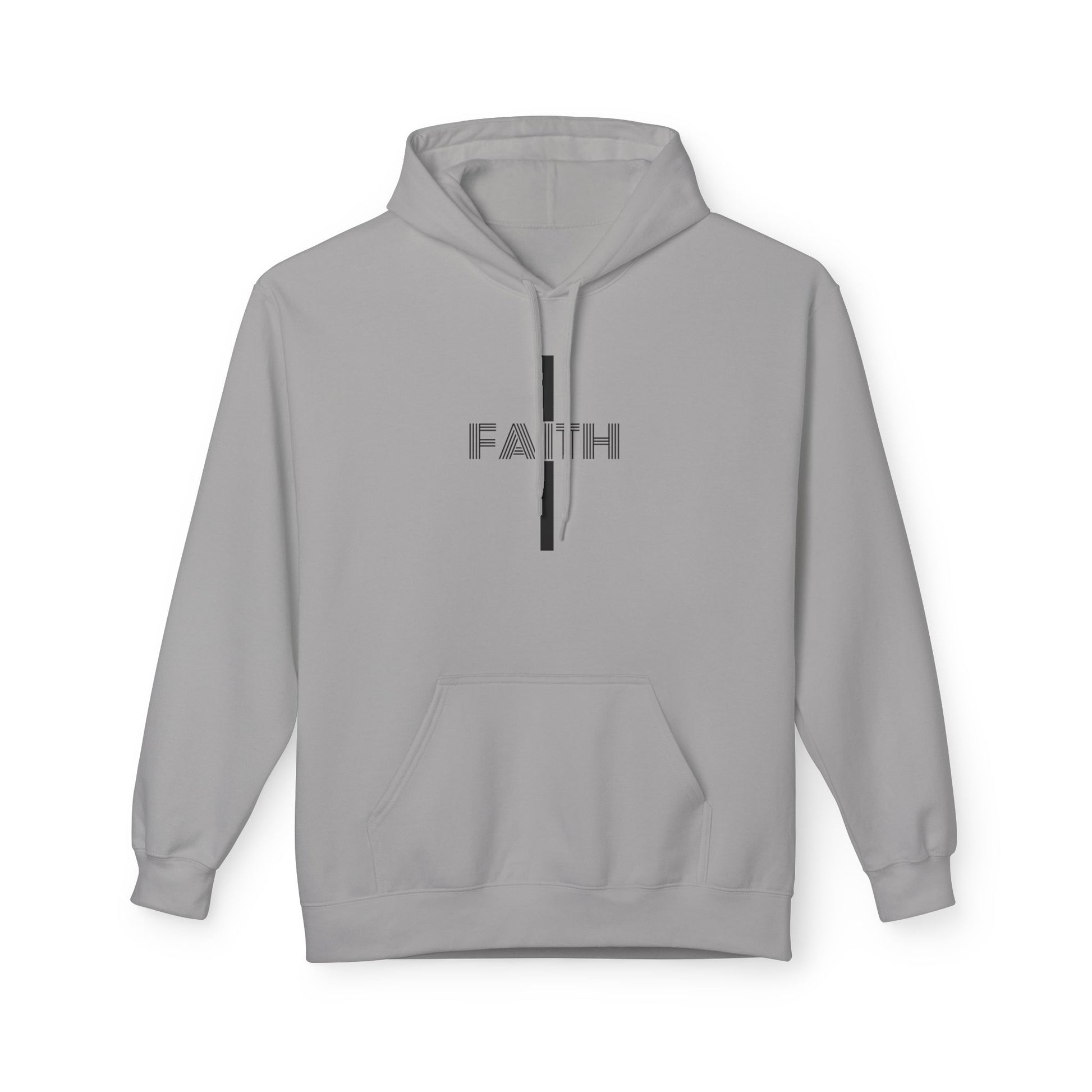 Faith Unisex Midweight Fleece Hoodie, Cozy Casual Wear, Inspirational Gift, Faith-Driven Style, Perfect for Everyday & Holidays