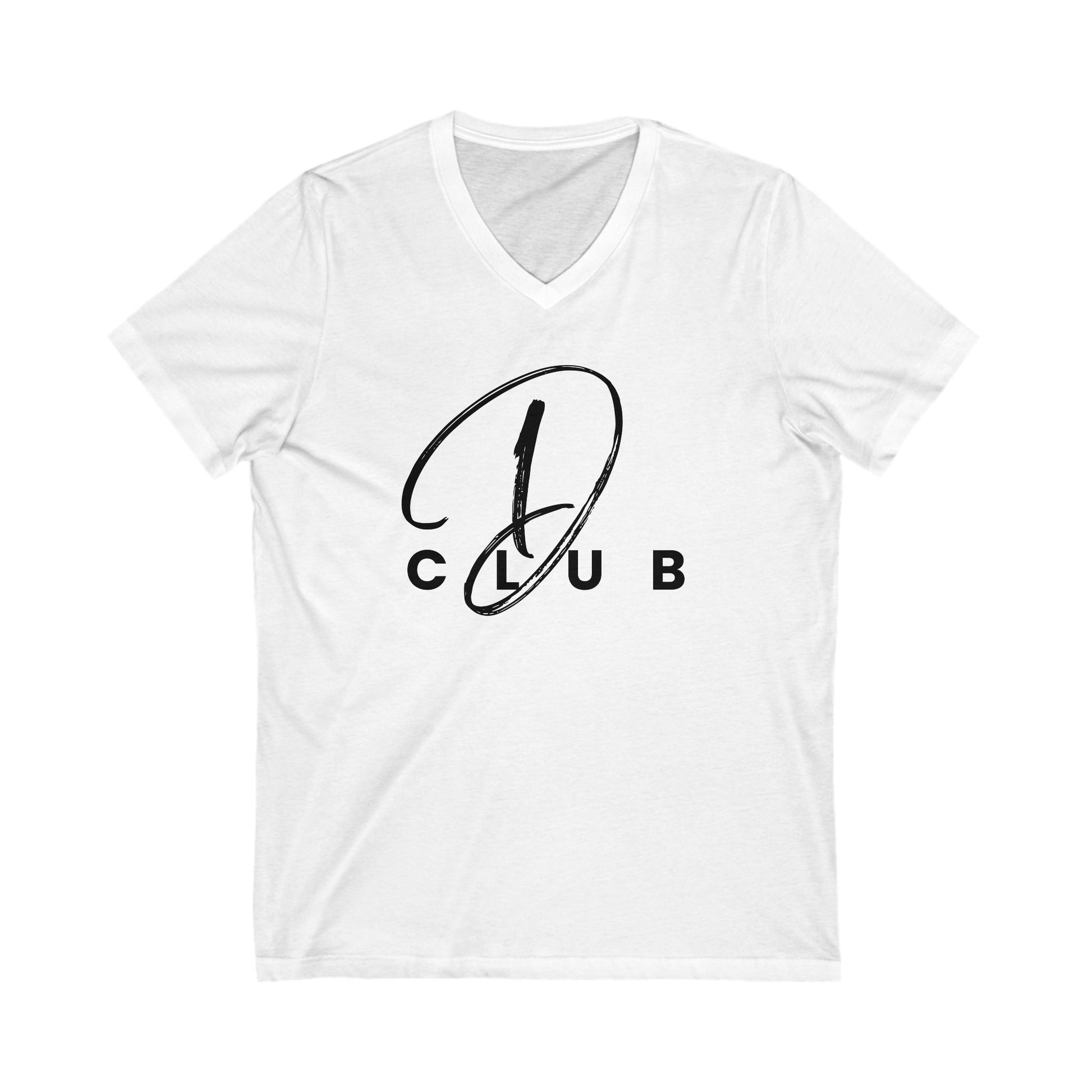 D Club V-Neck Tee, Unisex Graphic Tee, Casual Wear, Everyday Style
