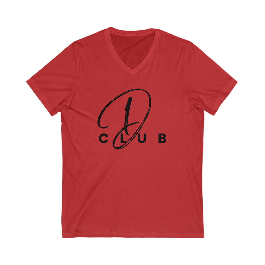 D Club V-Neck Tee, Unisex Graphic Tee, Casual Wear, Everyday Style