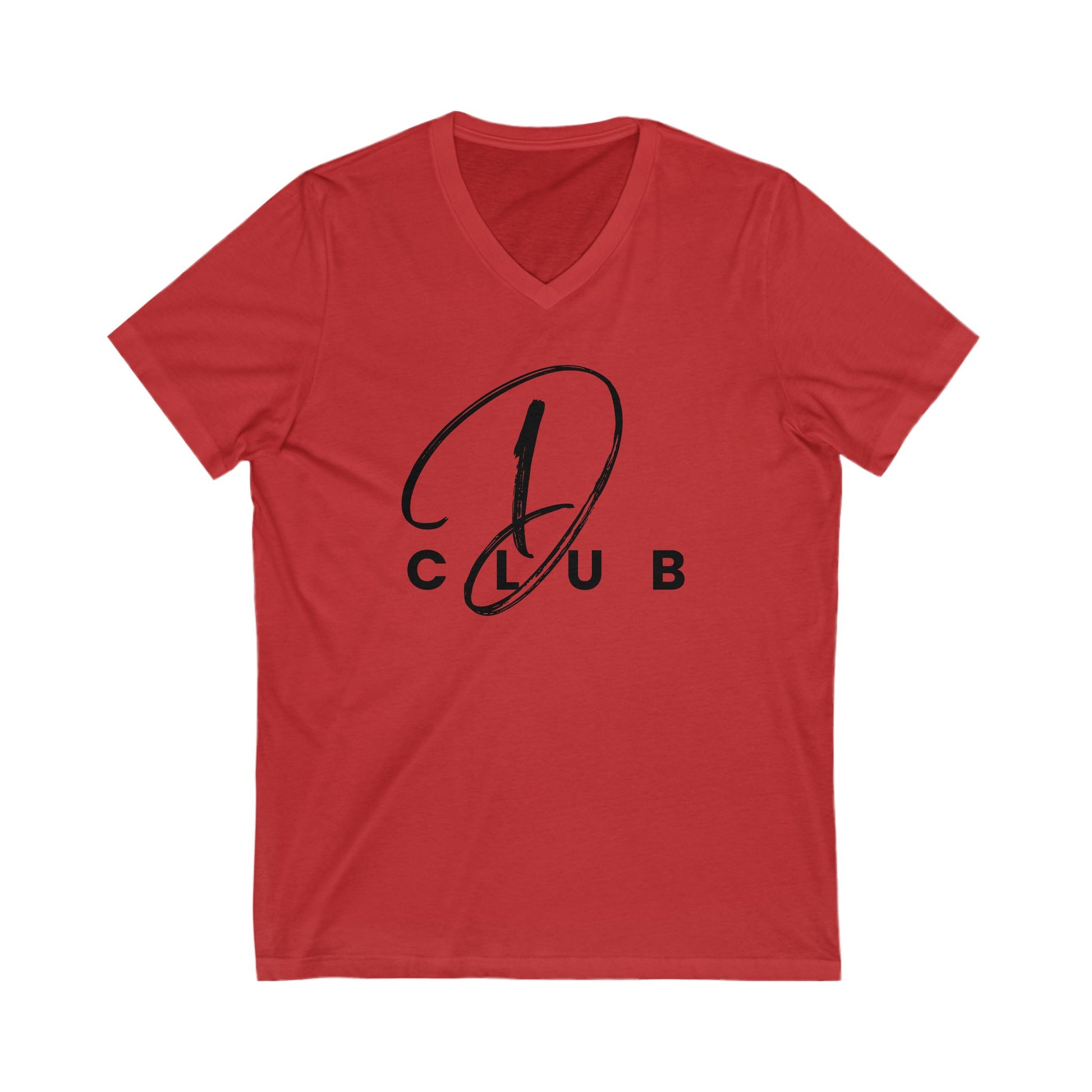 D Club V-Neck Tee, Unisex Graphic Tee, Casual Wear, Everyday Style