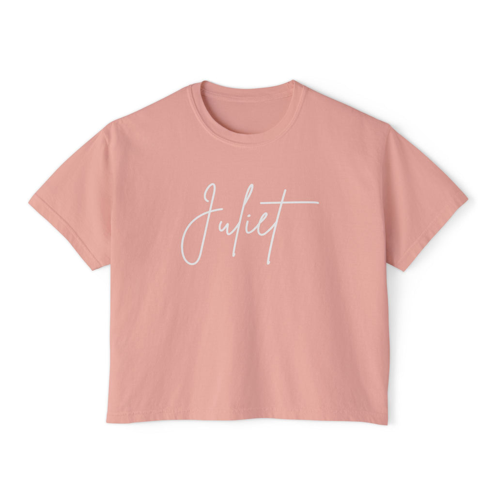 Juliet Valentine Women's Boxy Tee — Cute Valentine's Day Graphic