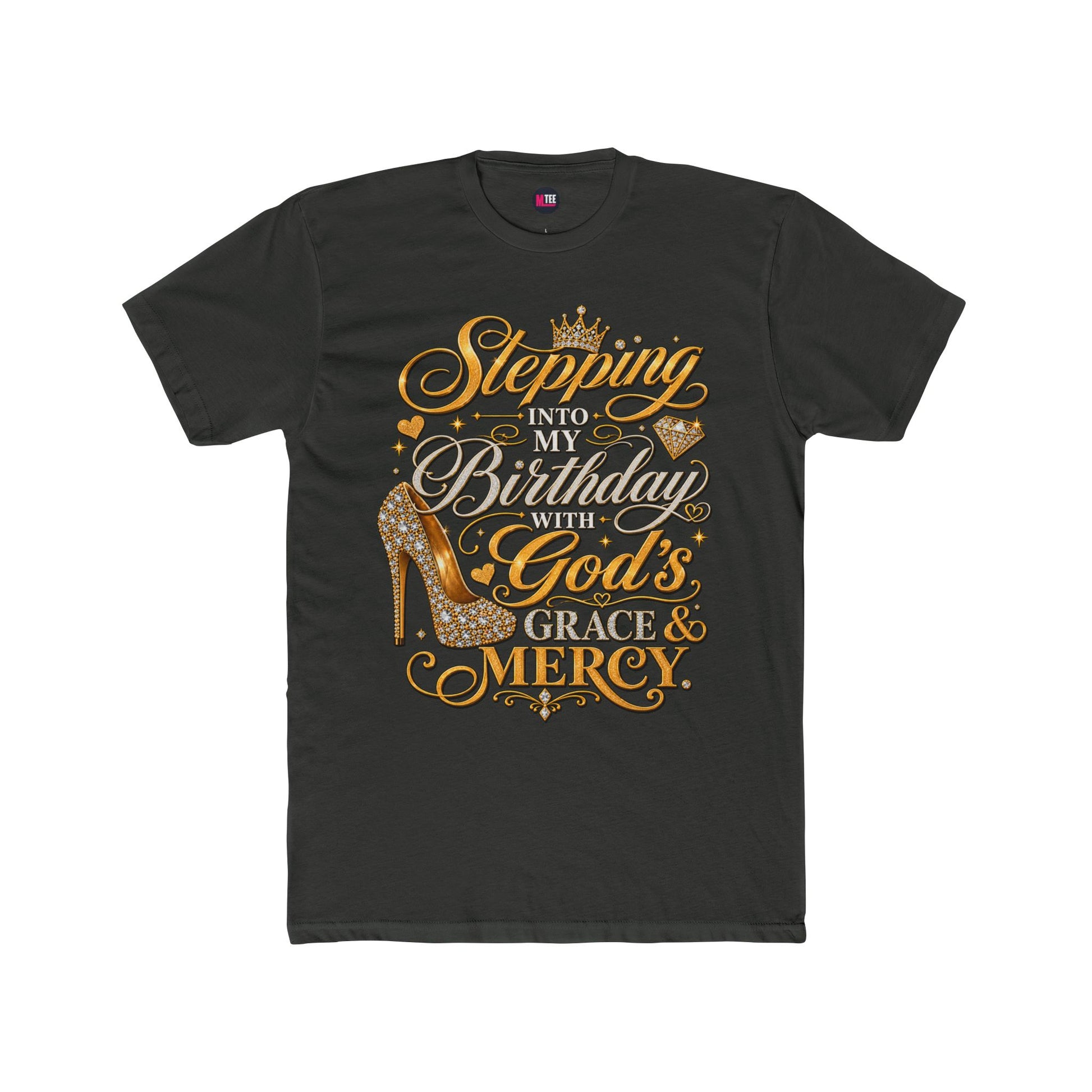 Birthday Blessings Tee — "Stepping Into My Birthday Covered By God’s Grace & Mercy"