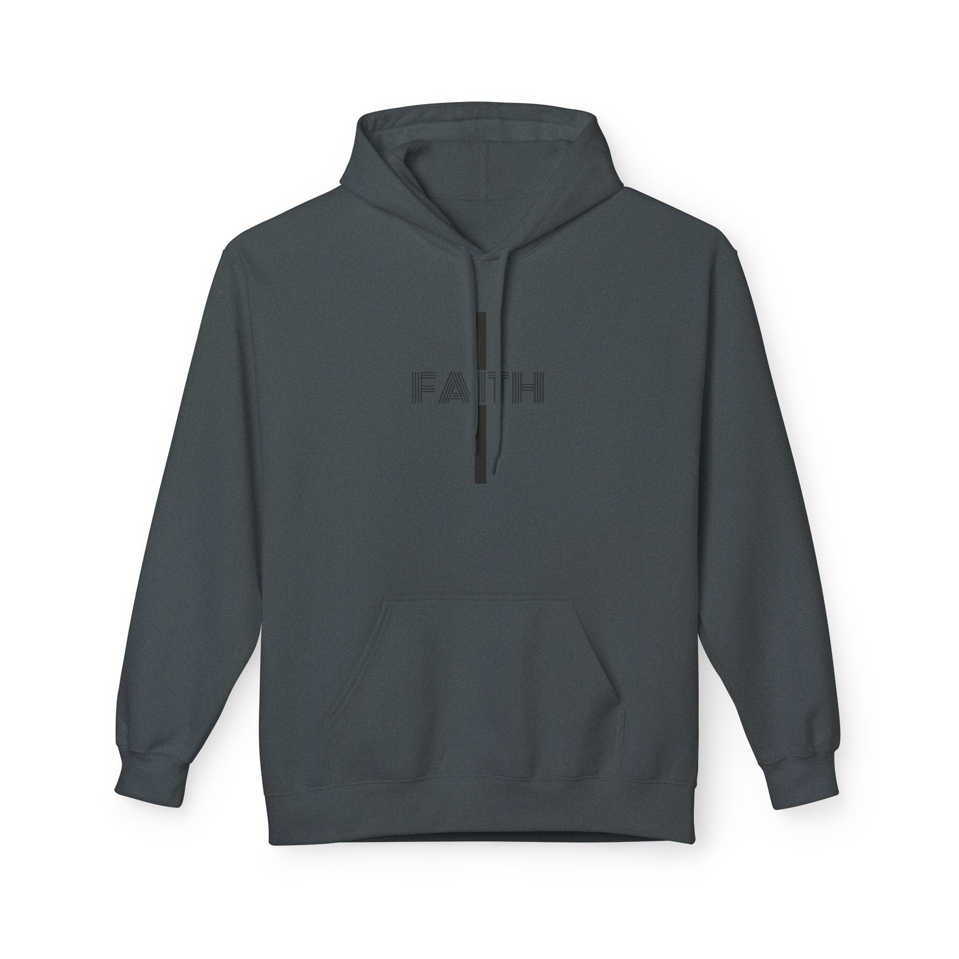 Faith Unisex Midweight Fleece Hoodie, Cozy Casual Wear, Inspirational Gift, Faith-Driven Style, Perfect for Everyday & Holidays