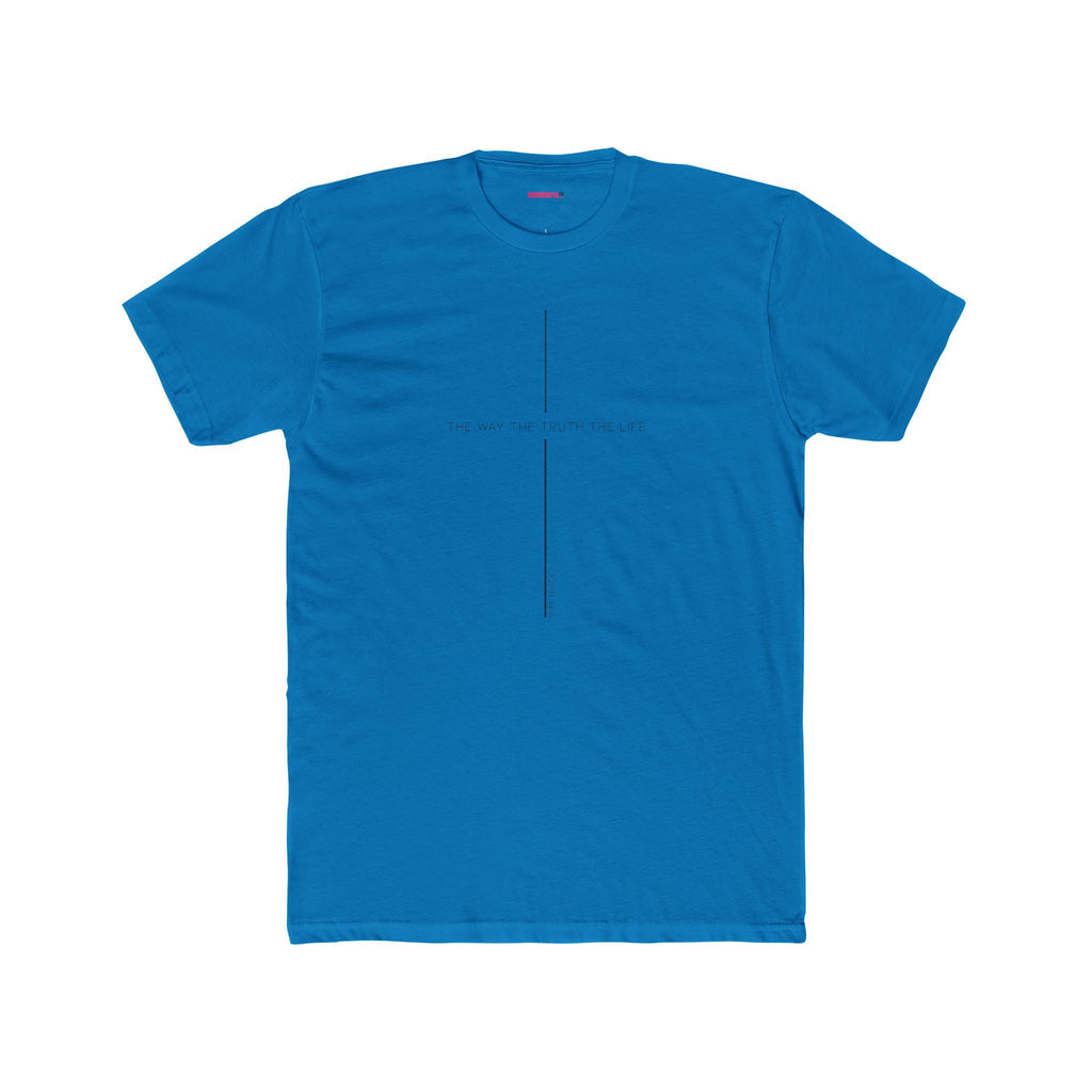 Unisex Cotton Crew Shirt, Minimalist Graphic Tee for Modern Minimalists, Faith-Based, Casual Wear, Everyday Style, Gift for Him or Her, The way the Truth and Life Tee