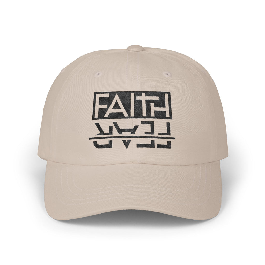 Faith over Fear Cap - Motivational Hat, Adjustable White Cap, Gift for Dad, Inspiring Gift Hat, Everyday Wear