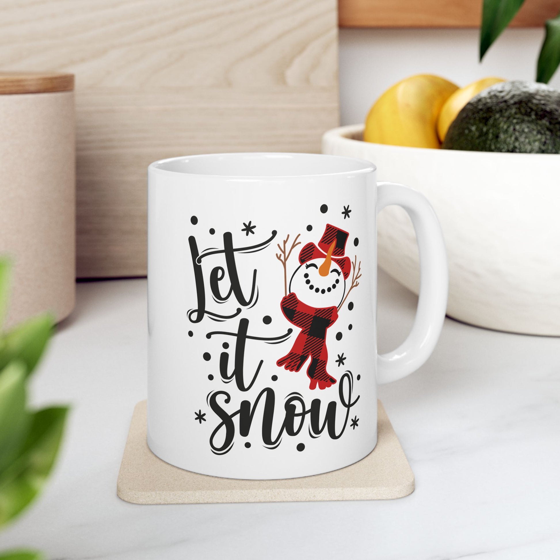 Mug - Let It Snow Snowman Ceramic Mug (11oz, 15oz)