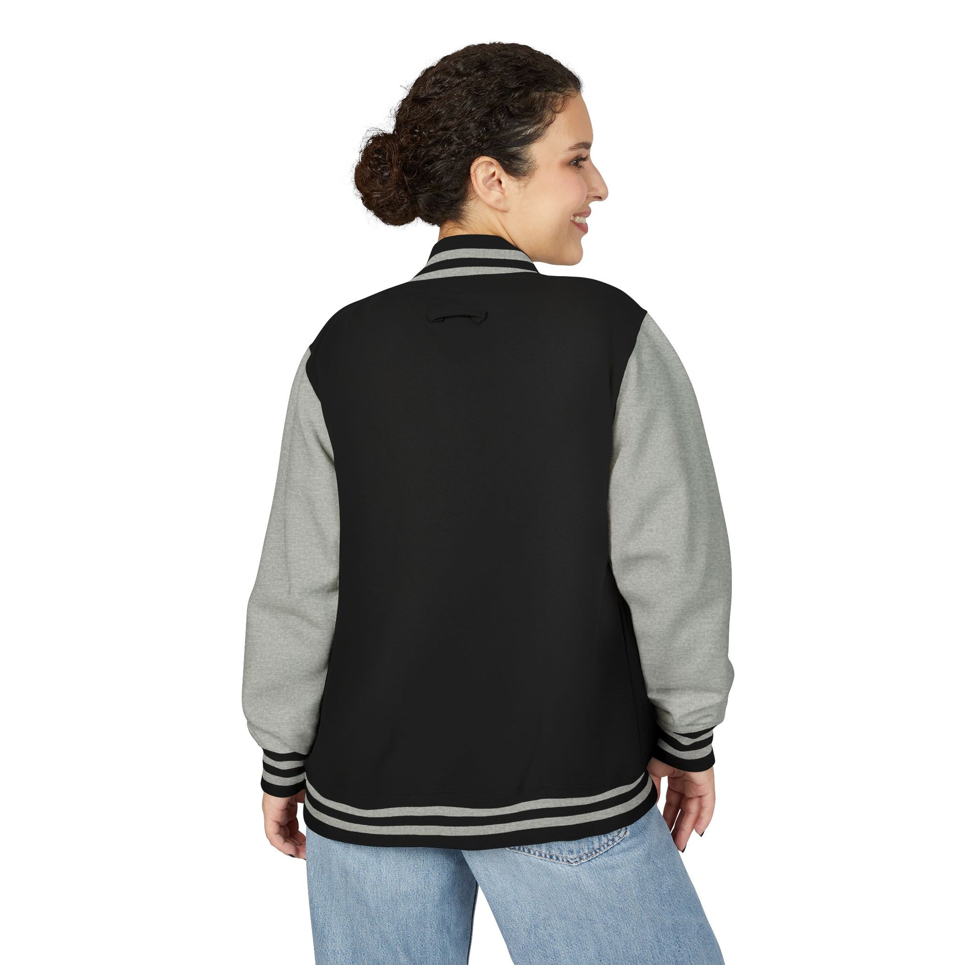 Unisex Heavyweight Letterman Jacket, Faith-based Jacket, Vintage Style Sports Jacket, College Spirit Wear, Casual Outwear, Gifts for Sports Lovers, Fall Fashion