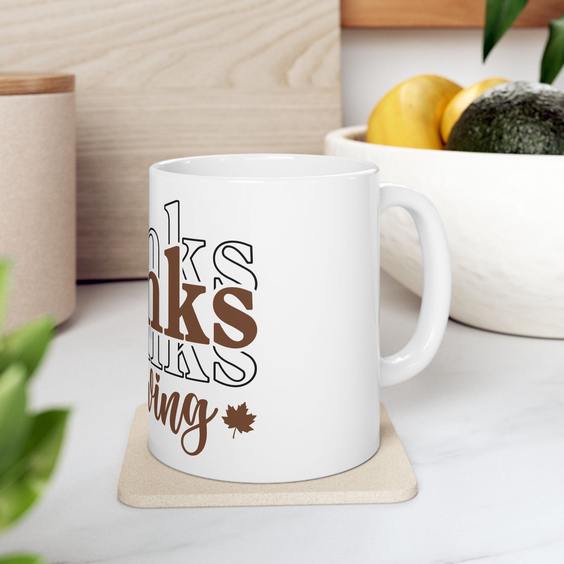 Thanksgiving Ceramic Mug, Coffee Cup (11oz/15oz)