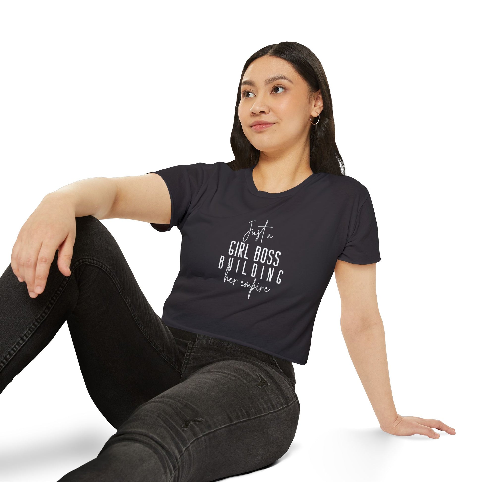 Crop Top Positive Vibes Self Love Gift for Her, Boss Lady T-Shirt