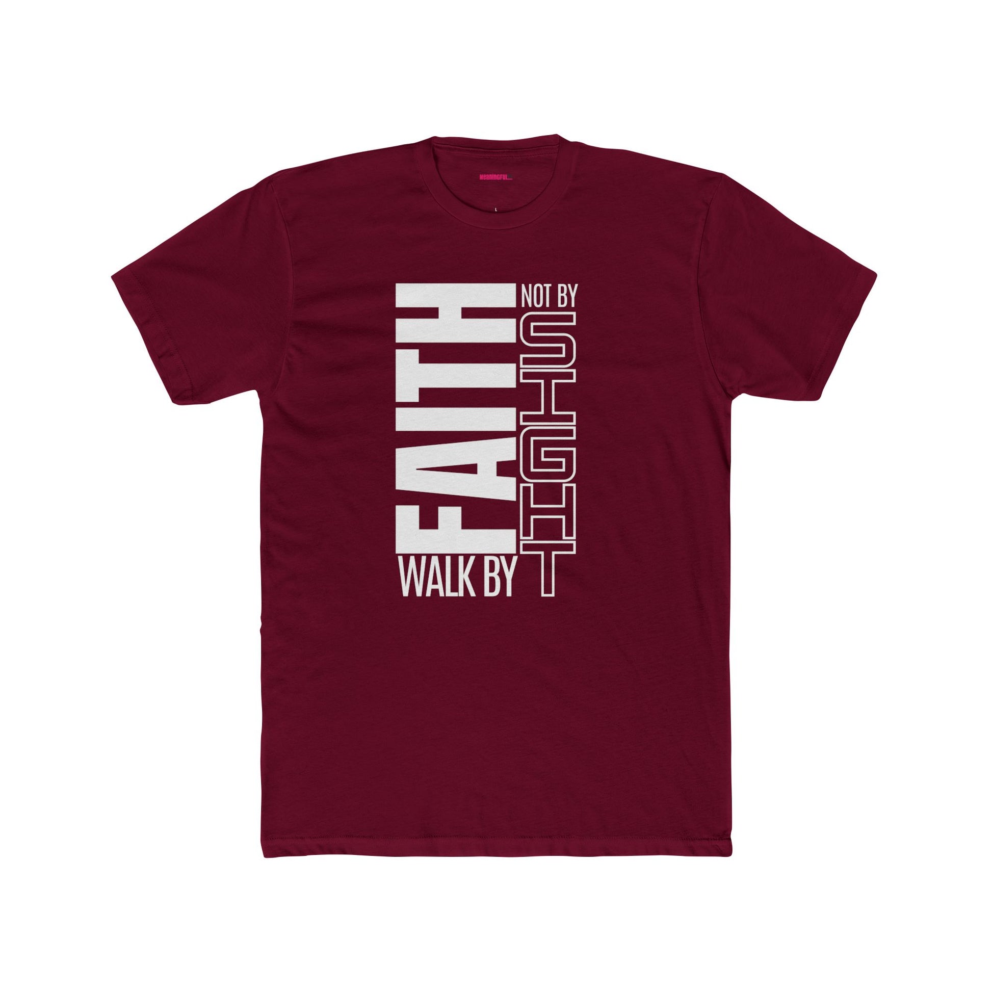 Walk by Faith Unisex T-Shirt – Minimalist Graphic Tee for Modern Christians, Cotton Crew, Casual Faith-Based Shirt, Gift for Him or Her