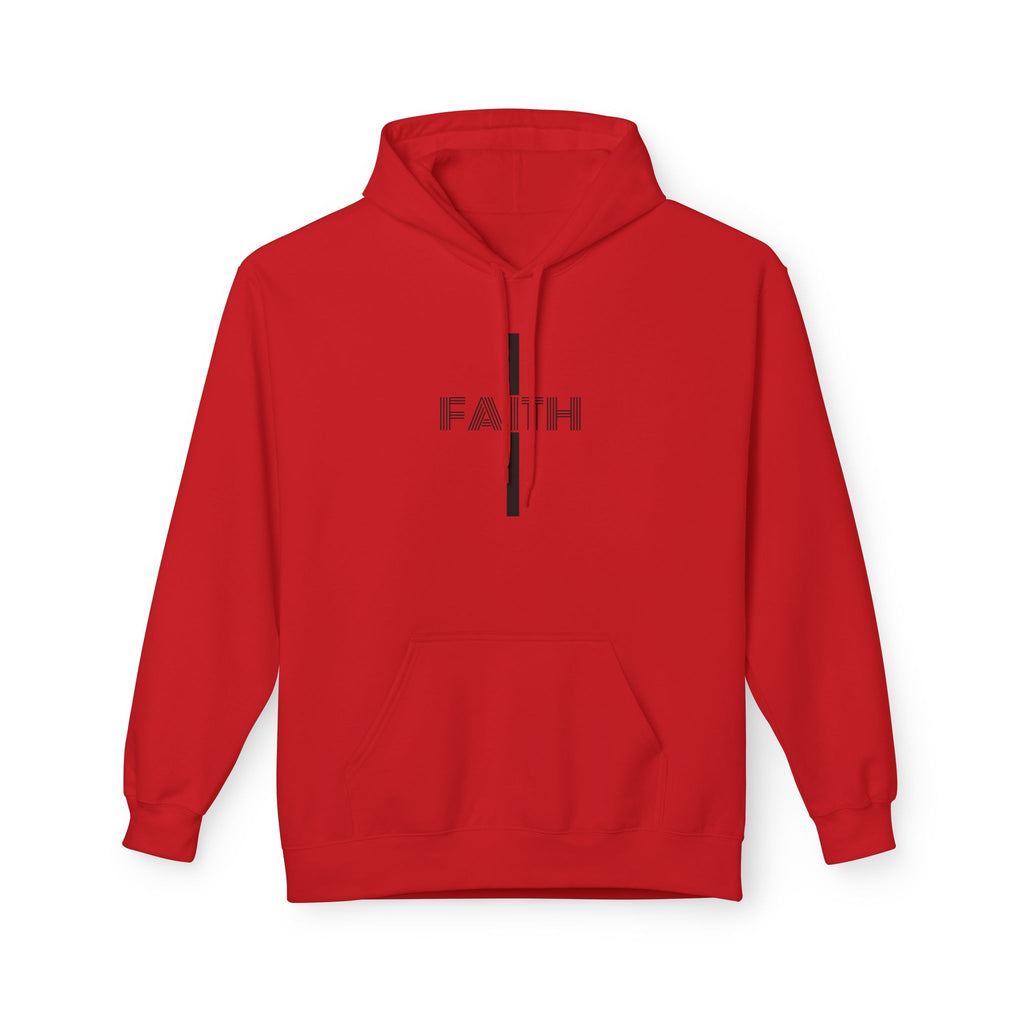 Faith Unisex Midweight Fleece Hoodie, Cozy Casual Wear, Inspirational Gift, Faith-Driven Style, Perfect for Everyday & Holidays