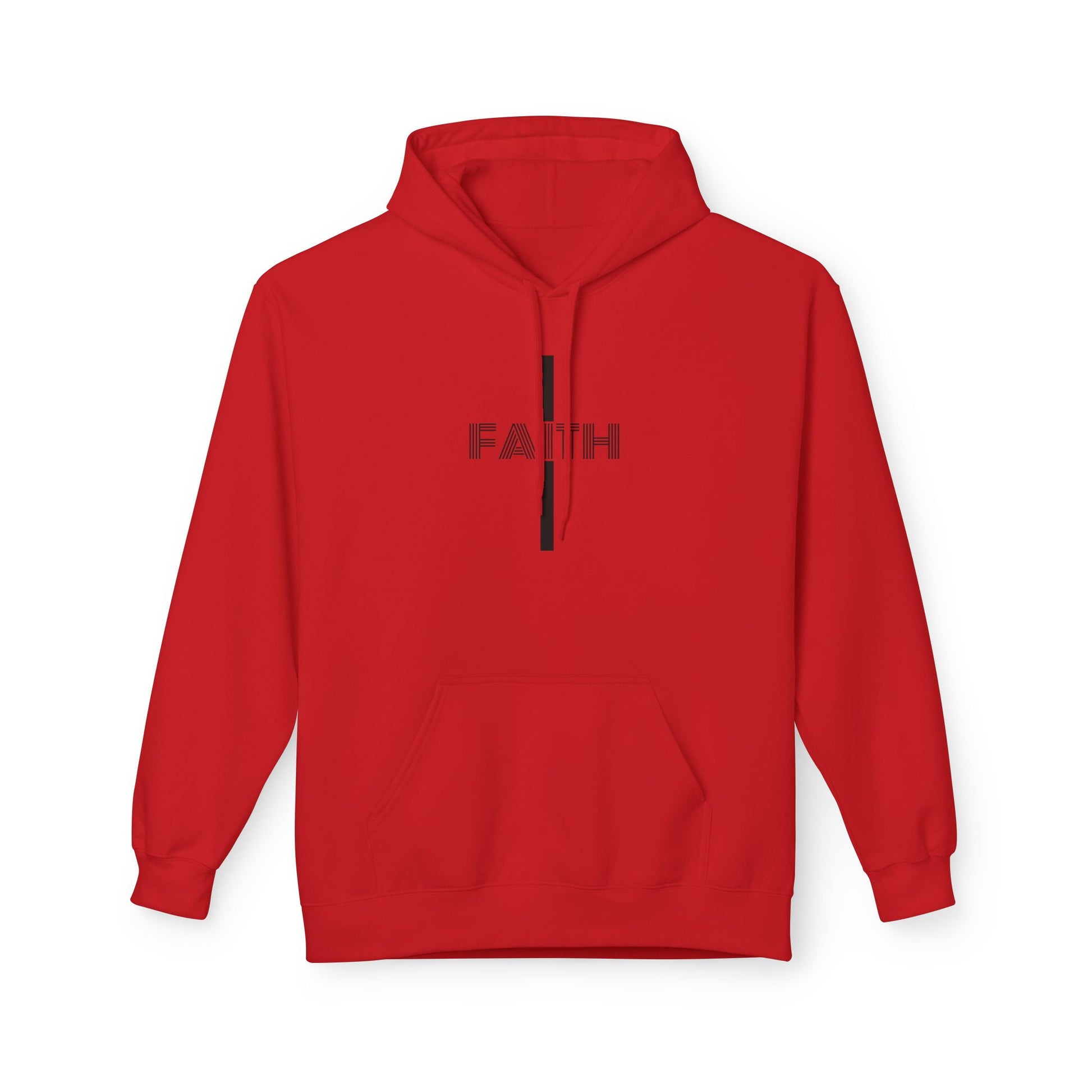 Faith Unisex Midweight Fleece Hoodie, Cozy Casual Wear, Inspirational Gift, Faith-Driven Style, Perfect for Everyday & Holidays