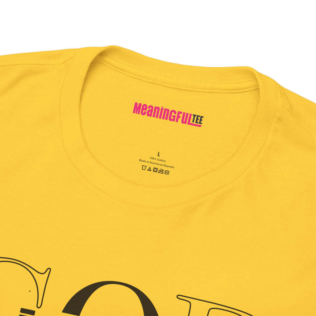 God is in it, Unisex Heavy Cotton Tee - Christian T-shirt, Faith-based-tee, Comfortable Casual Wear, Perfect for Church, Everyday Style, Gift for Friends, Summer Outfits, Relaxed Vibes