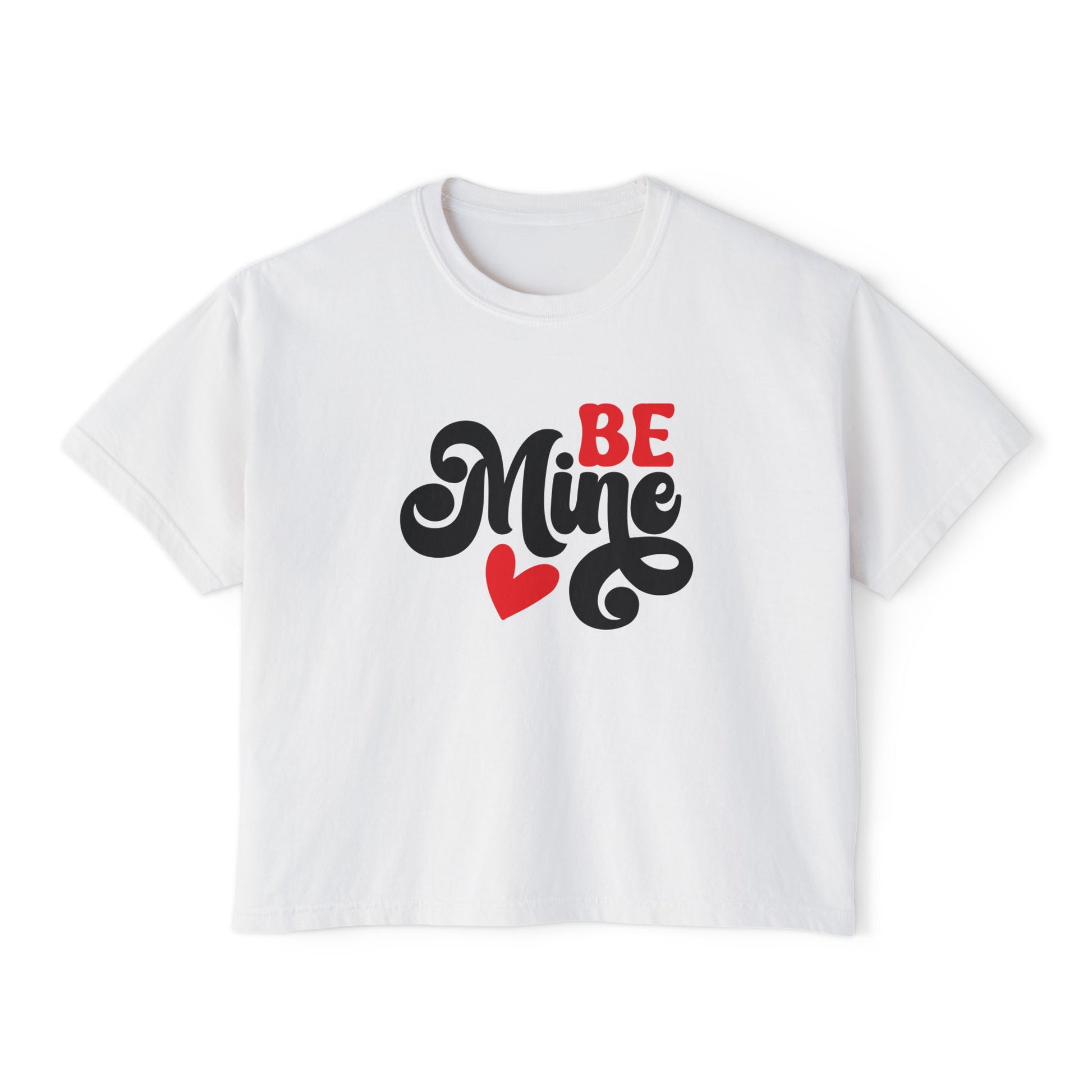 Be Mine, Valentine Women's Boxy Tee — Cute Valentine's Day Graphic Tee