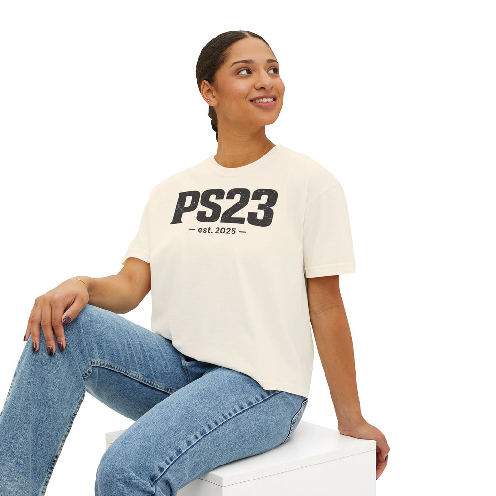 Psalm 23 Women's Boxy Tee — Inspirational Faith Graphic Shirt