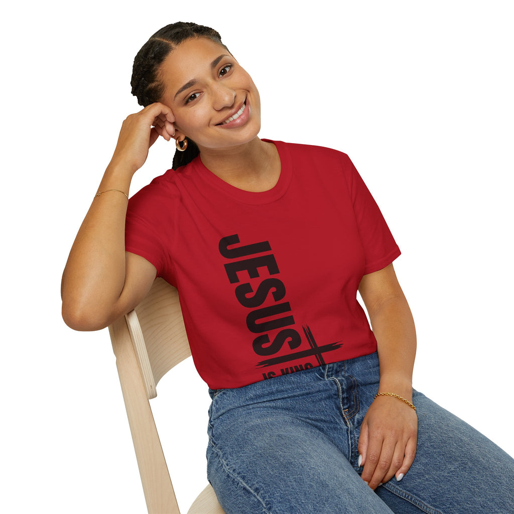 Christian Unisex T-Shirt - Jesus is King Faith-Based Tee for Believers