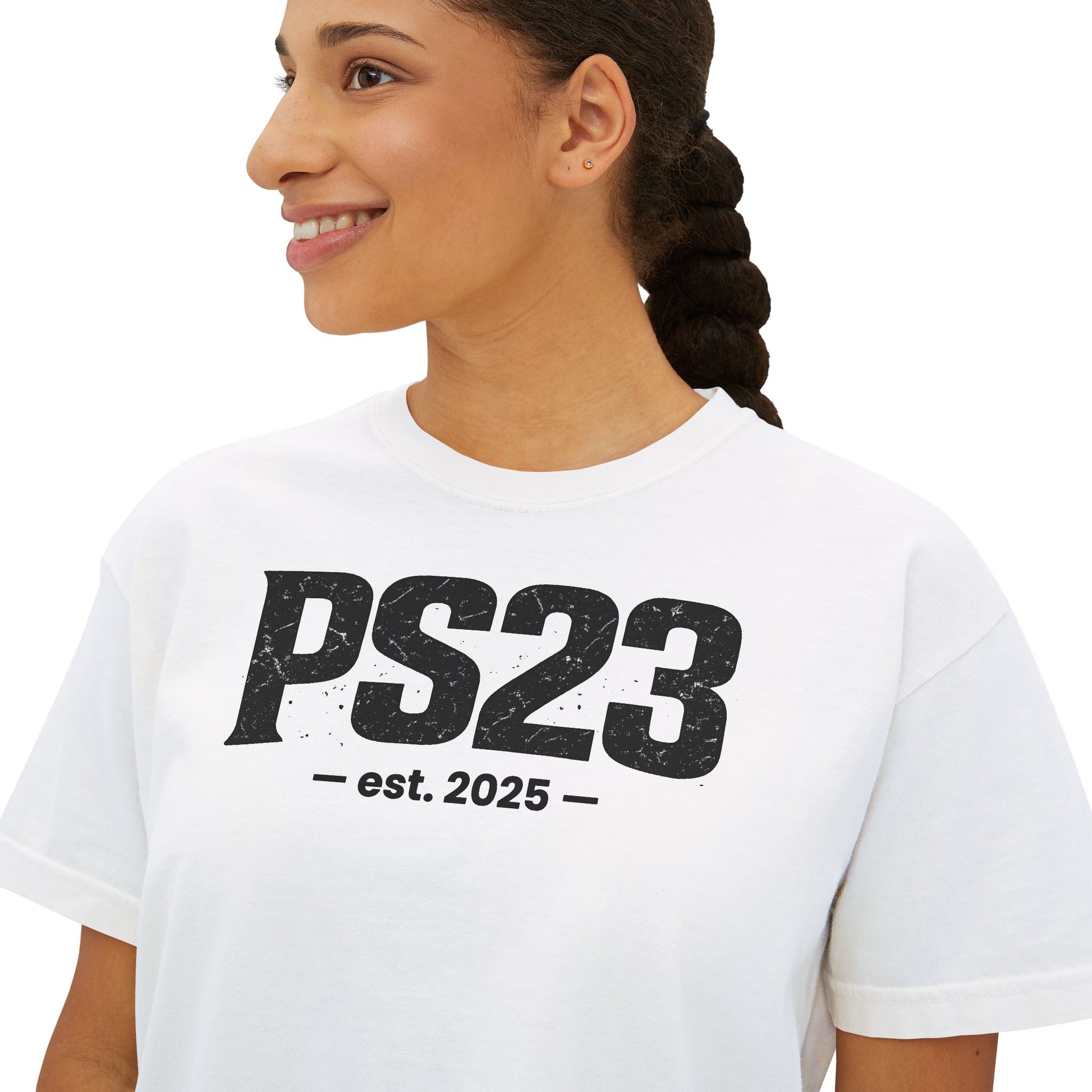 Psalm 23 Women's Boxy Tee — Inspirational Faith Graphic Shirt