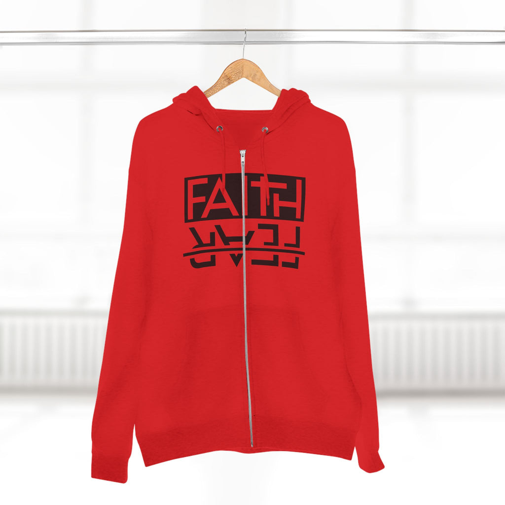 Faith Over Fear, Zip Hoodie, Unisex Hoodie, Cozy Oversized Hoodie, Inspirational Apparel, Versatile Layering Piece, Gift for Motivators, Goat God T-shirt