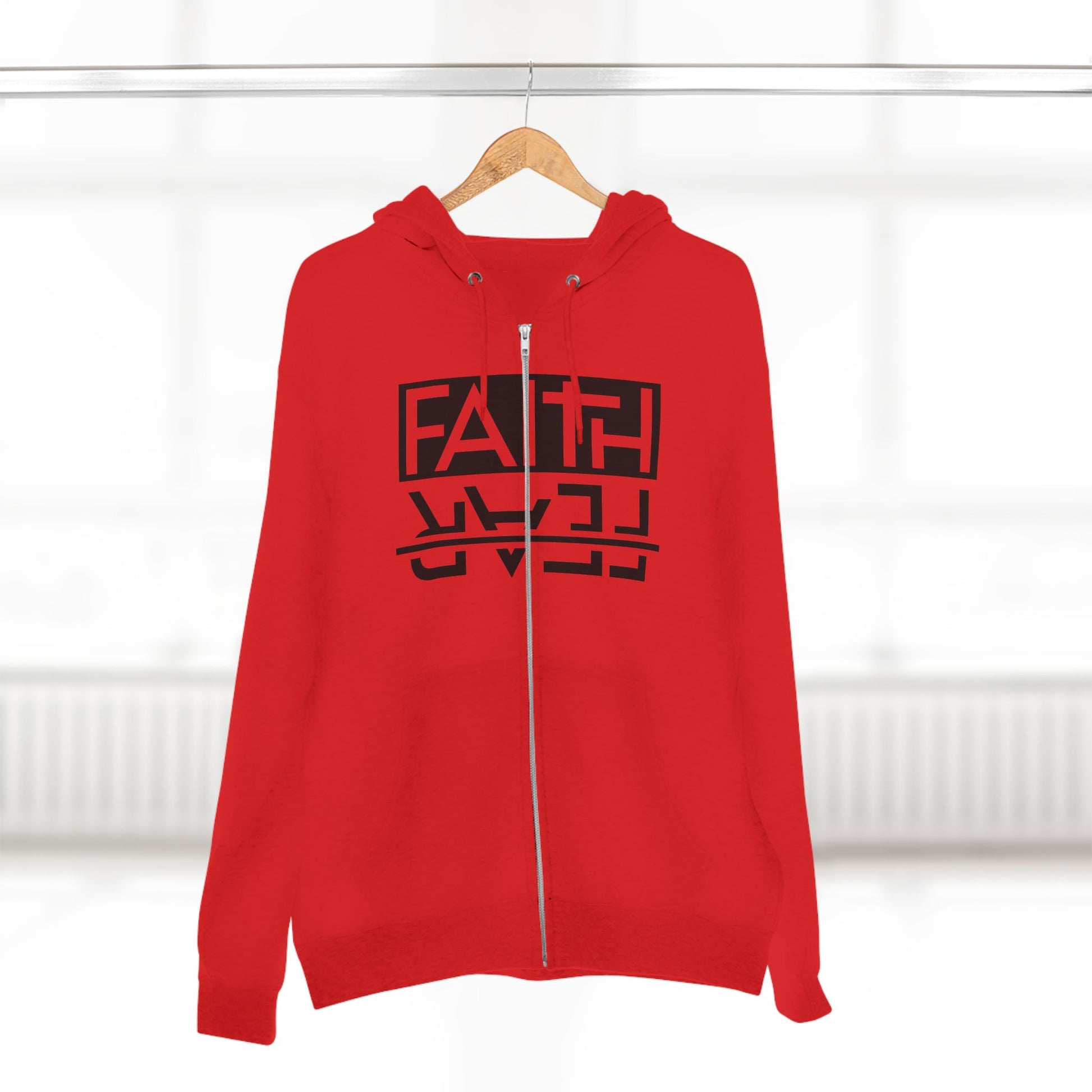 Faith Over Fear, Zip Hoodie, Unisex Hoodie, Cozy Oversized Hoodie, Inspirational Apparel, Versatile Layering Piece, Gift for Motivators, Goat God T-shirt