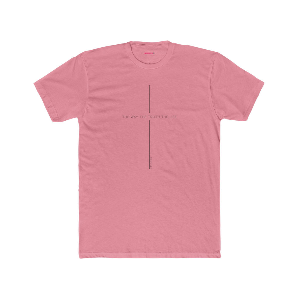 Unisex Cotton Crew Shirt, Minimalist Graphic Tee for Modern Minimalists, Faith-Based, Casual Wear, Everyday Style, Gift for Him or Her, The way the Truth and Life Tee