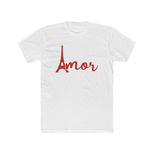 Amor Eiffel Tower Valentine Unisex Tee — Spanish/Latin Love Graphic for men and women