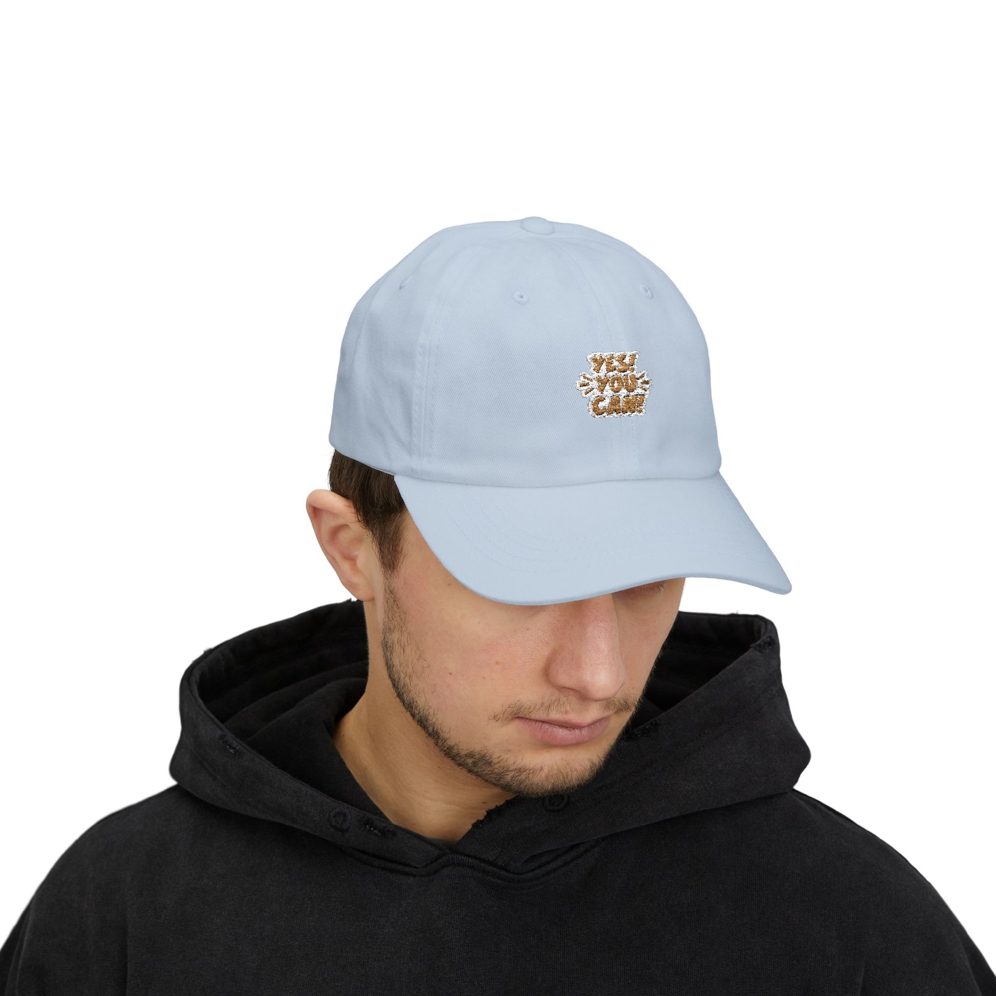 Yes! You Can Dad Cap - Motivational Hat for Fathers, Adjustable White Cap, Gift for Dad, Inspiring Dad Hat, Everyday Wear