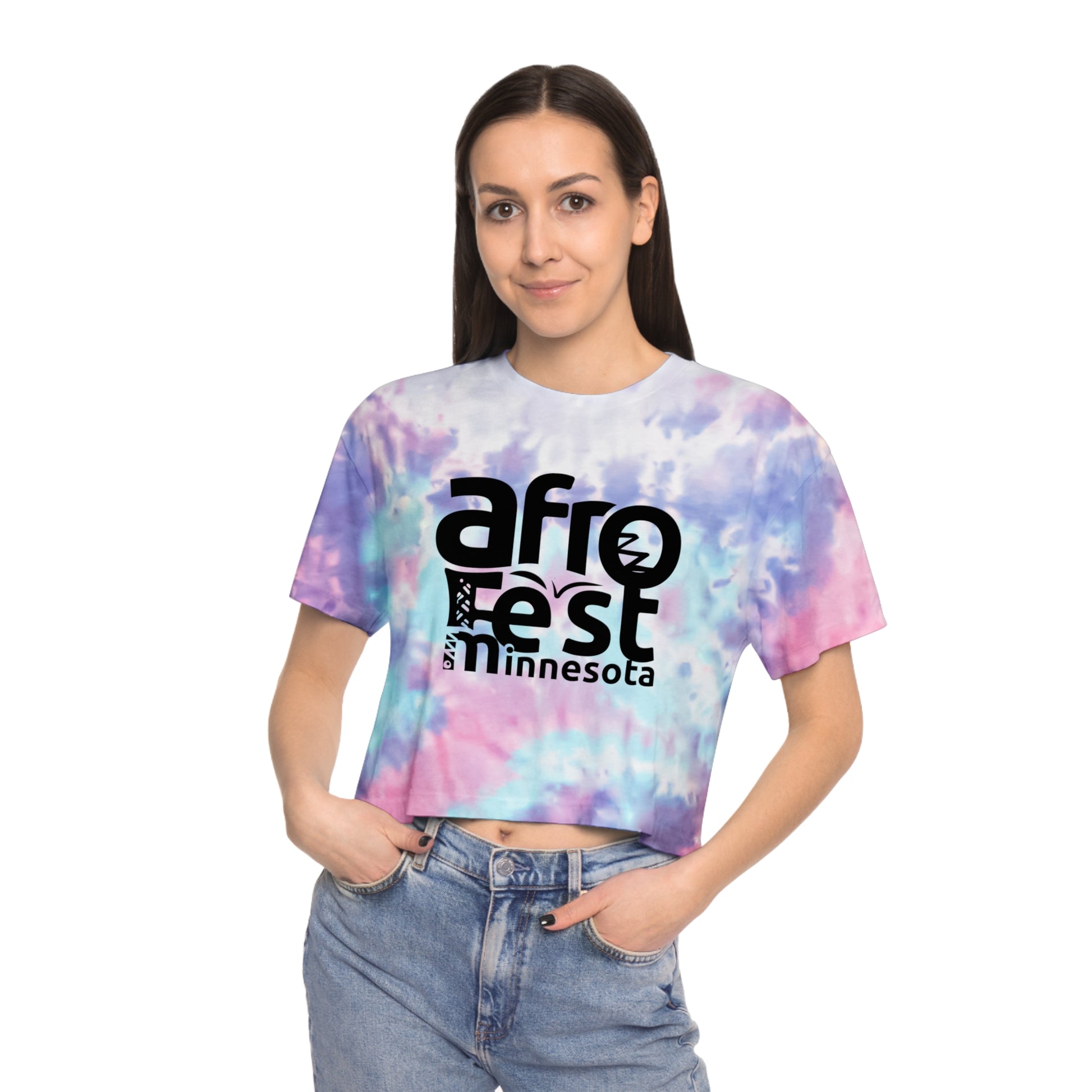 Women's Tie-Dye Crop Tee - Chill Vibes, Boho Style, Festival Fashion, Summer Essential, Unique Gift