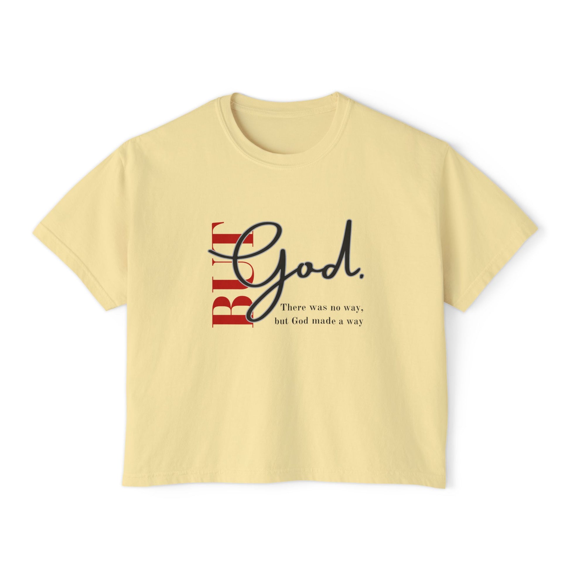 Faith-Inspired Women's Boxy Tee, Inspirational T-Shirt, Religious Gift, Casual Church Wear, Comfortable Everyday Style, Motivational Apparel