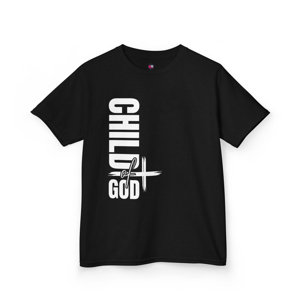 Kids Tee — "Child of God" Vertical Cross Christian T‑Shirt