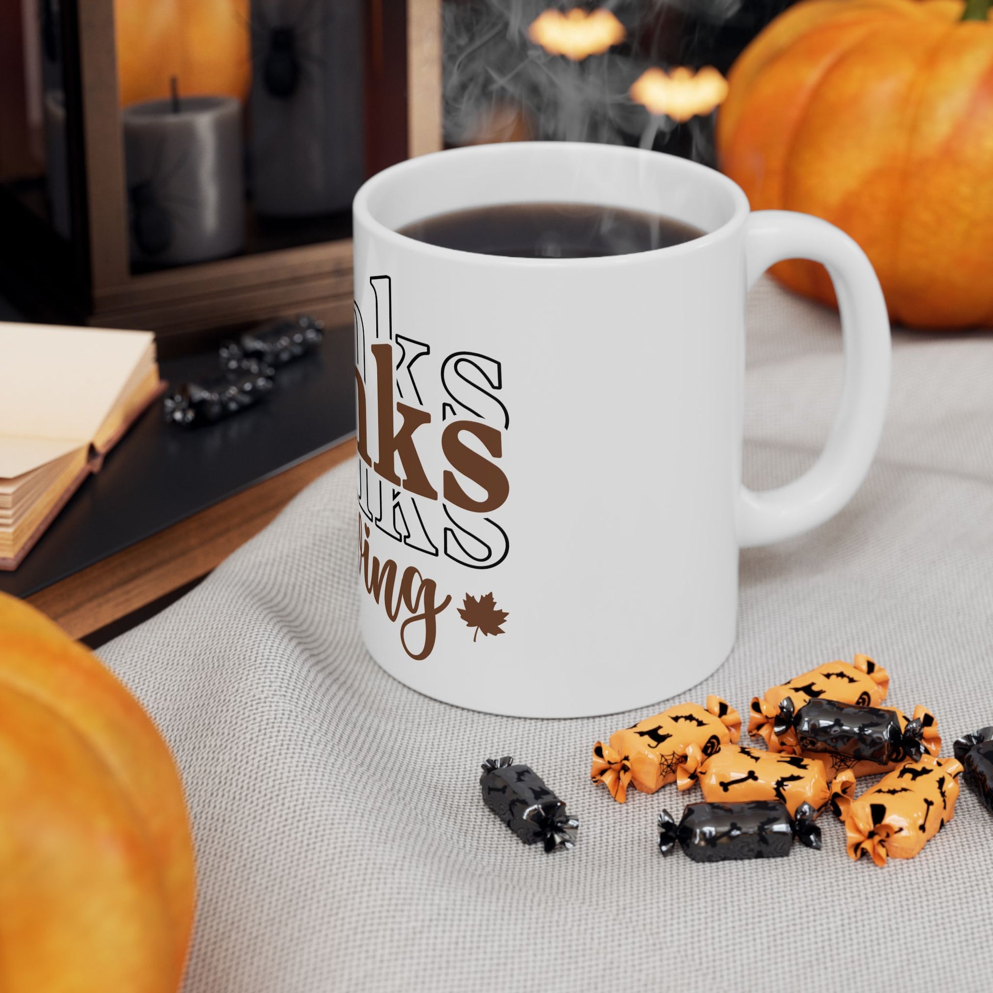 Thanksgiving Ceramic Mug, Coffee Cup (11oz/15oz)