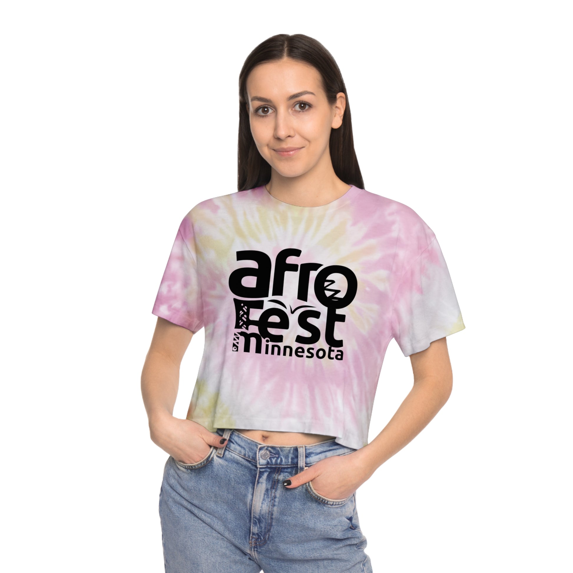 Women's Tie-Dye Crop Tee - Chill Vibes, Boho Style, Festival Fashion, Summer Essential, Unique Gift