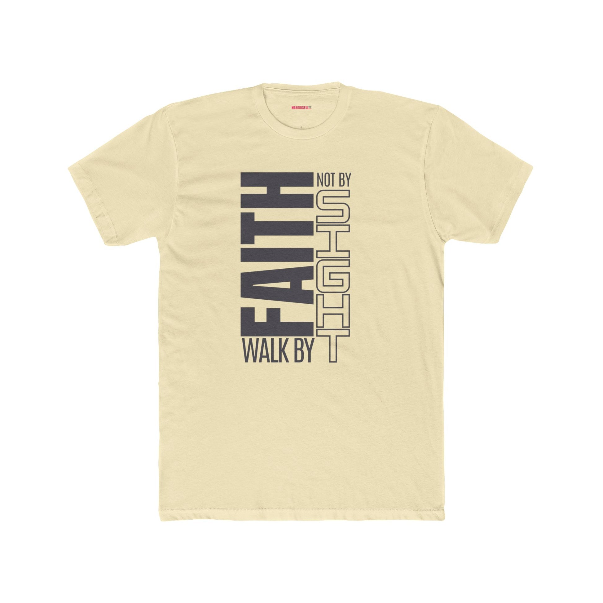 Walk by Faith Unisex T-Shirt – Minimalist Graphic Tee for Modern Christians, Cotton Crew, Casual Faith-Based Shirt, Gift for Him or Her
