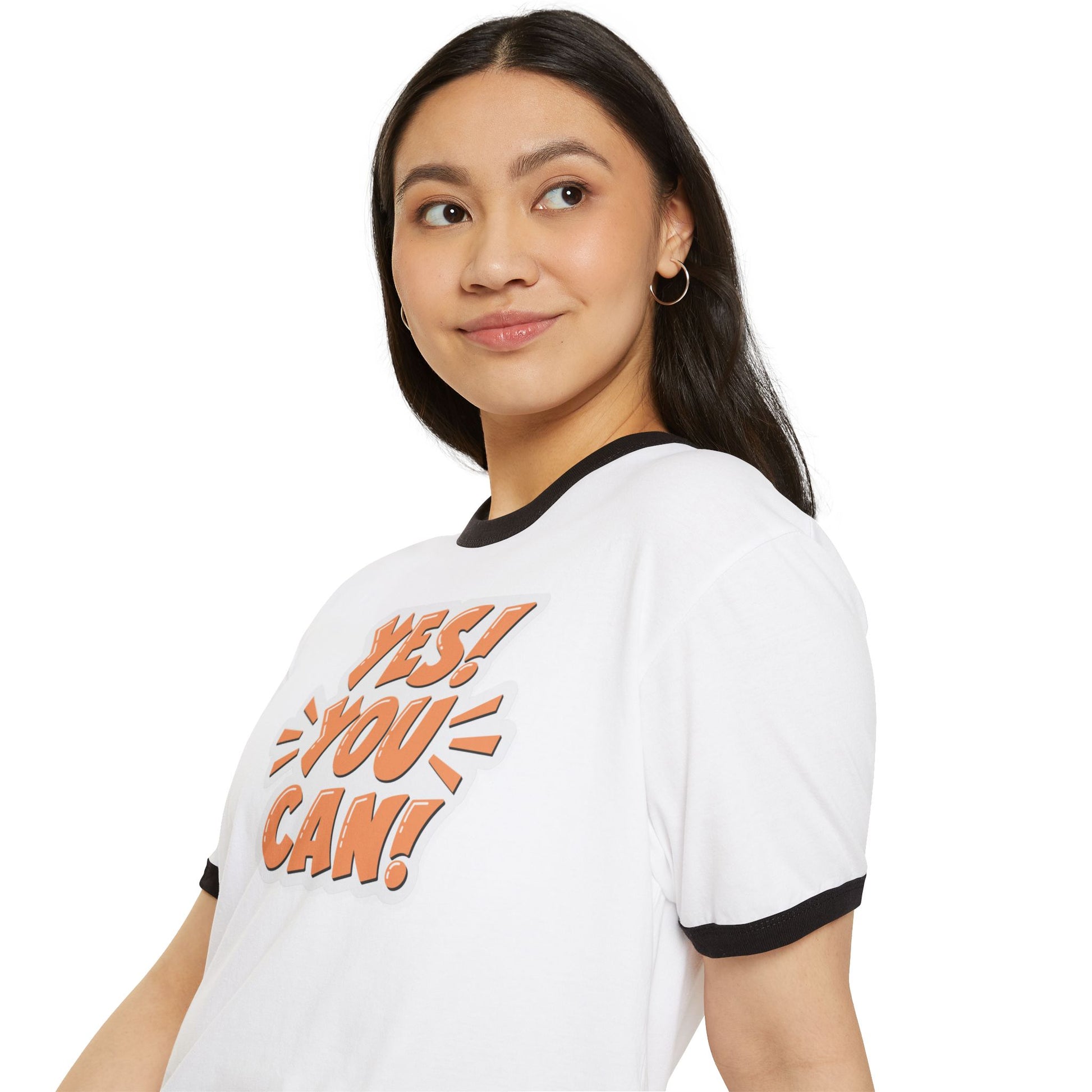 Motivational Unisex Cotton Ringer T-Shirt - Positive Vibes, Inspiring Apparel, Gift for Friends, Everyday Wear, Casual Style