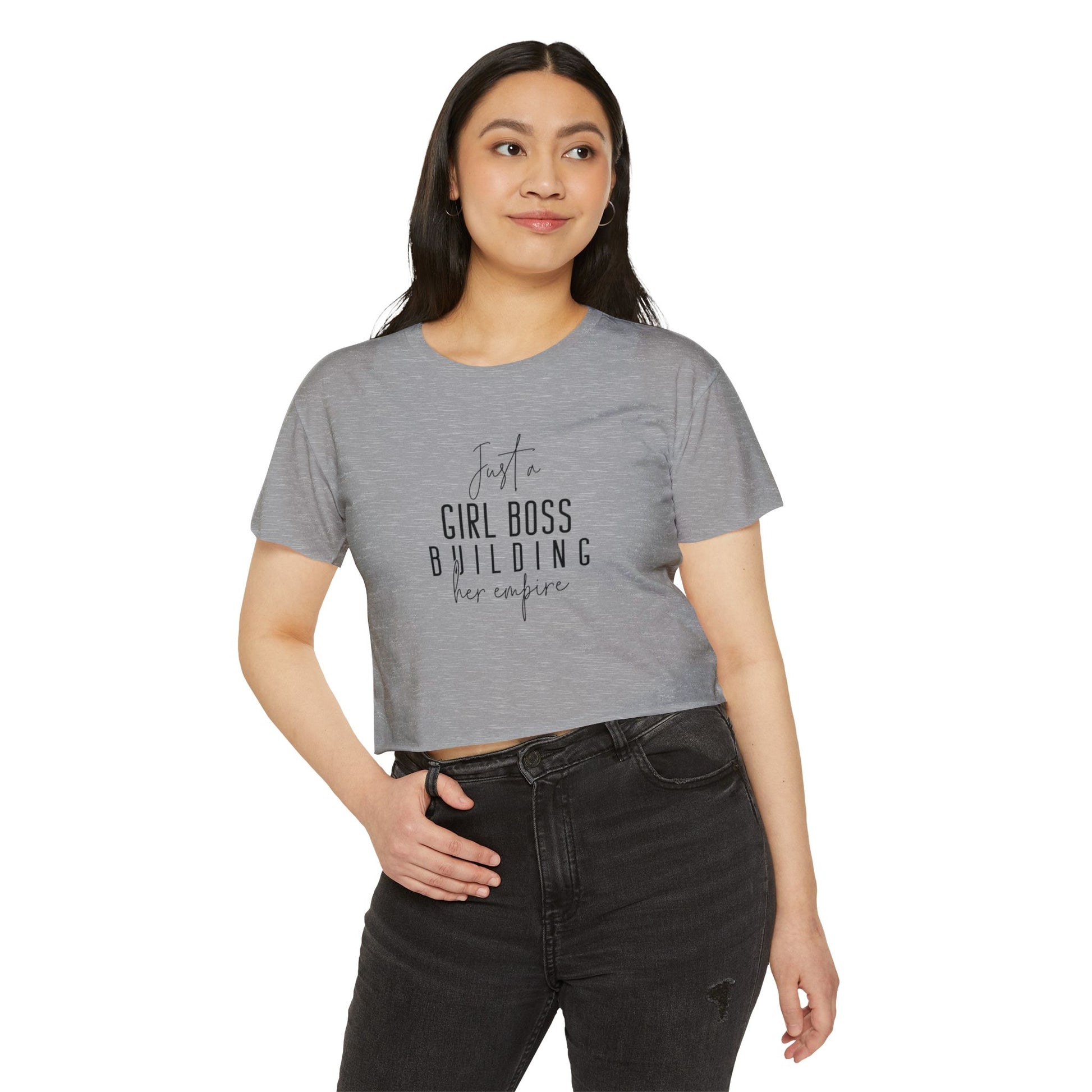 Crop Top Positive Vibes Self Love Gift for Her, Boss Lady T-Shirt