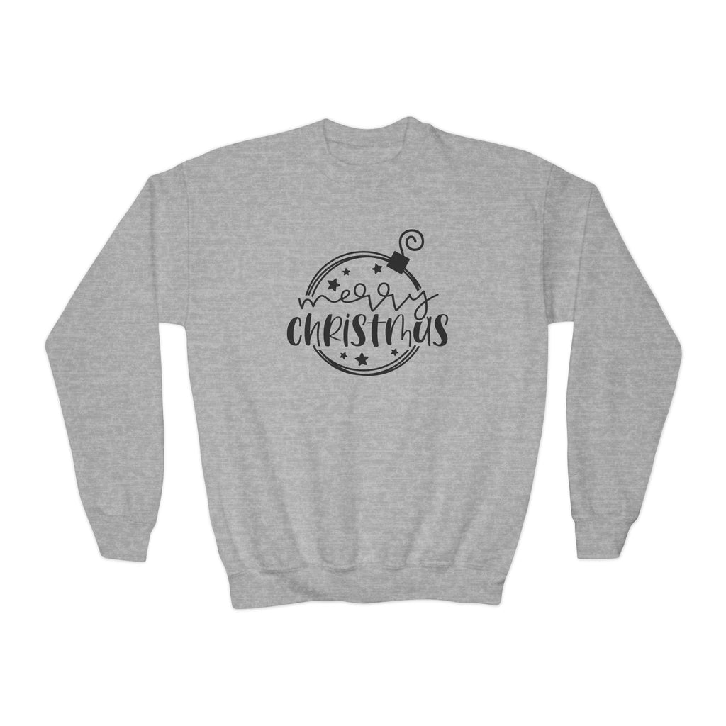 Youth Christmas Sweatshirt - Ornament Merry Christmas