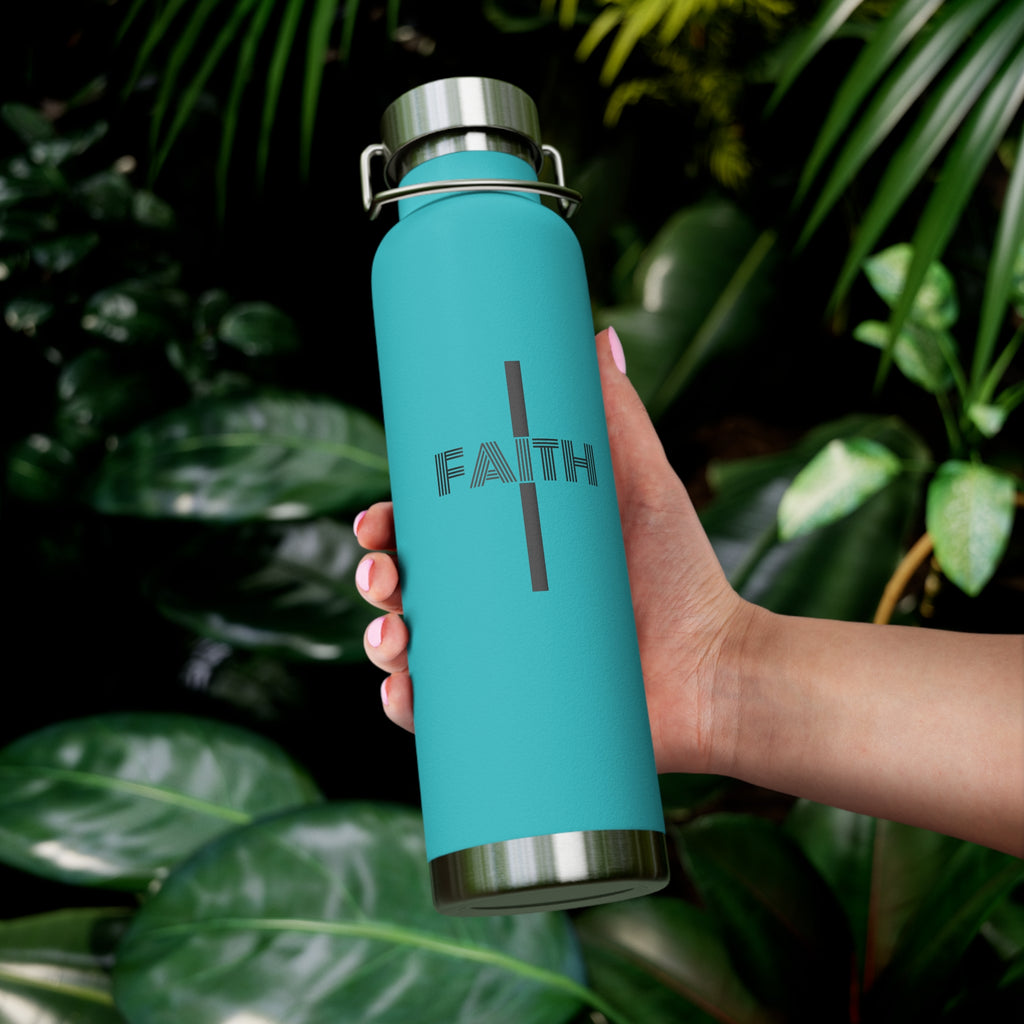 Faith Cross 22oz Insulated Water Bottle — Copper Vacuum Thermal Flask