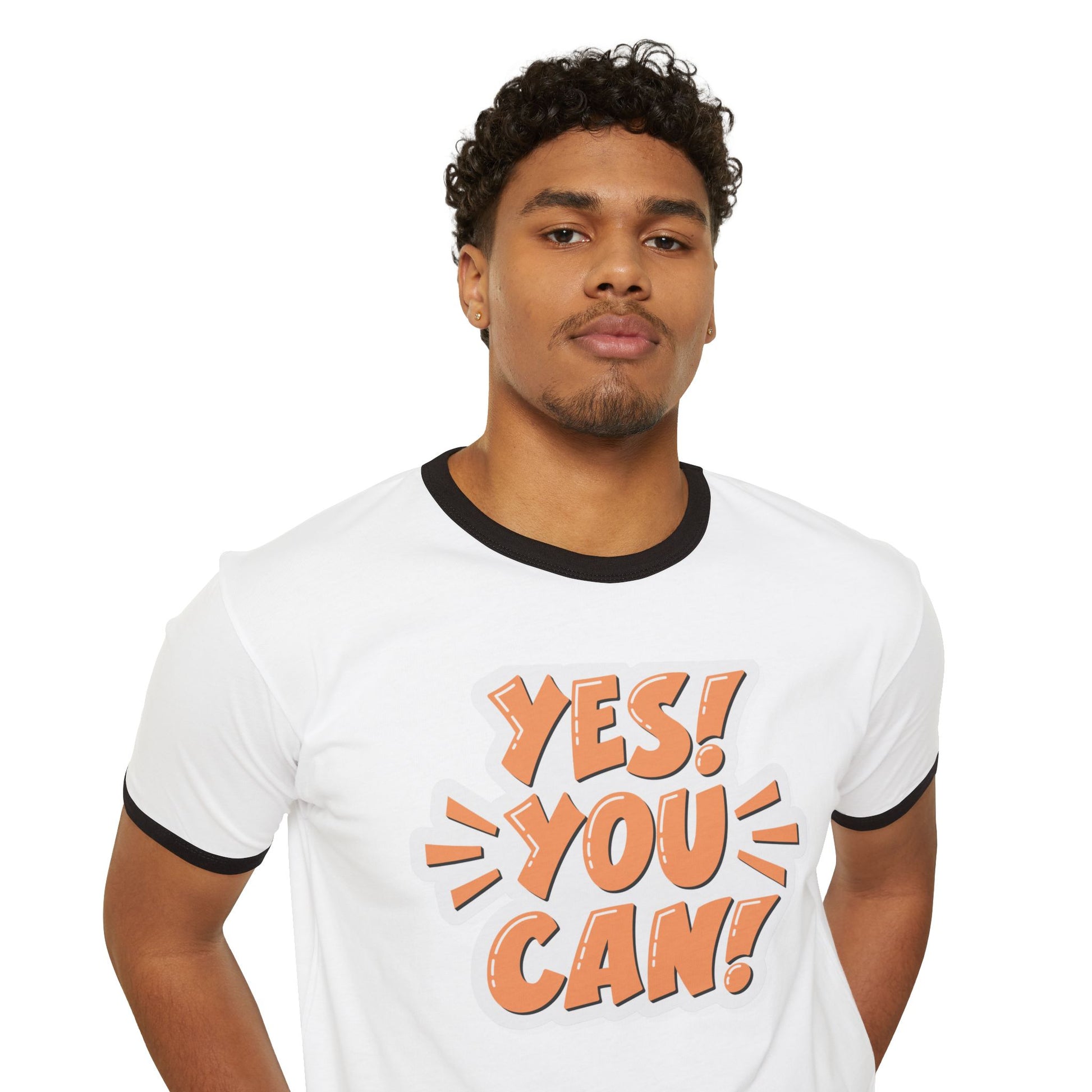 Motivational Unisex Cotton Ringer T-Shirt - Positive Vibes, Inspiring Apparel, Gift for Friends, Everyday Wear, Casual Style