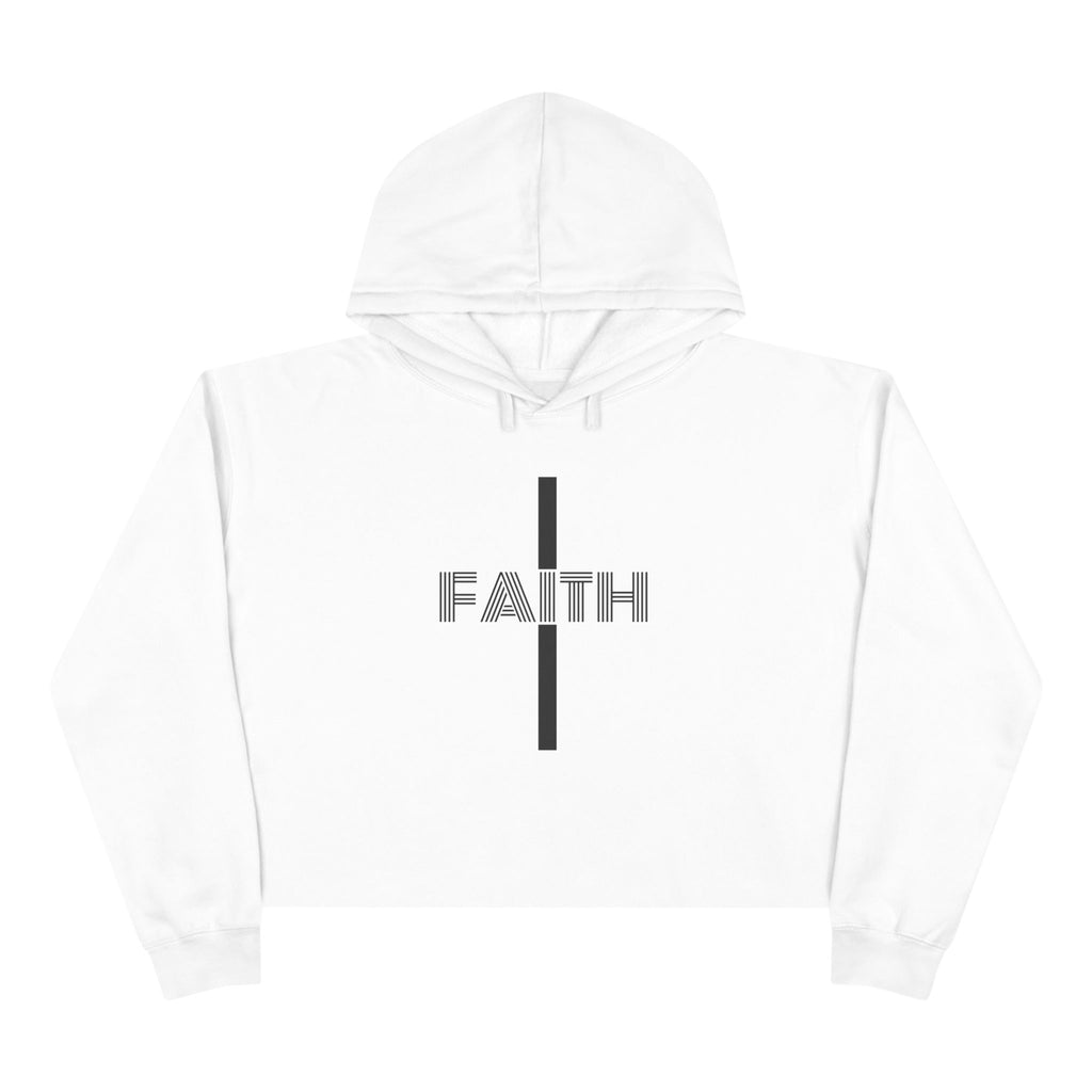 Faith-Inspired Crop Hoodie - Trendy Sportswear, Motivational Apparel, Gift for Her, Inspirational Outfit, Spiritual Vibes