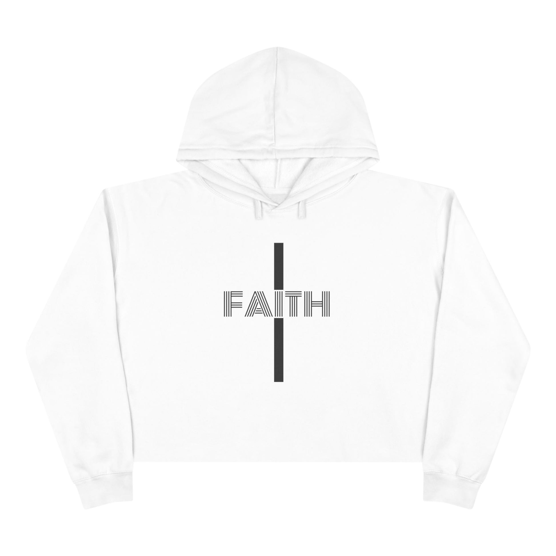 Faith-Inspired Crop Hoodie - Trendy Sportswear, Motivational Apparel, Gift for Her, Inspirational Outfit, Spiritual Vibes