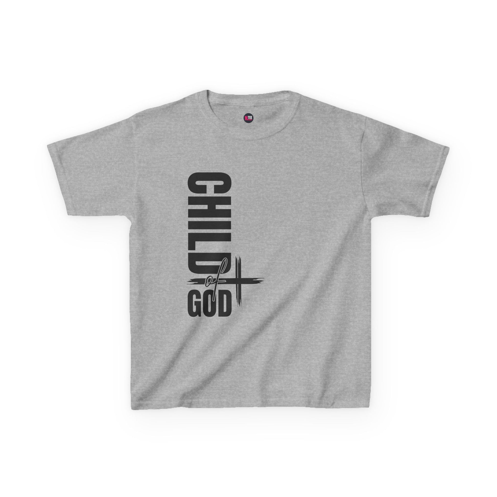 Kids Tee — "Child of God" Vertical Cross Christian T‑Shirt